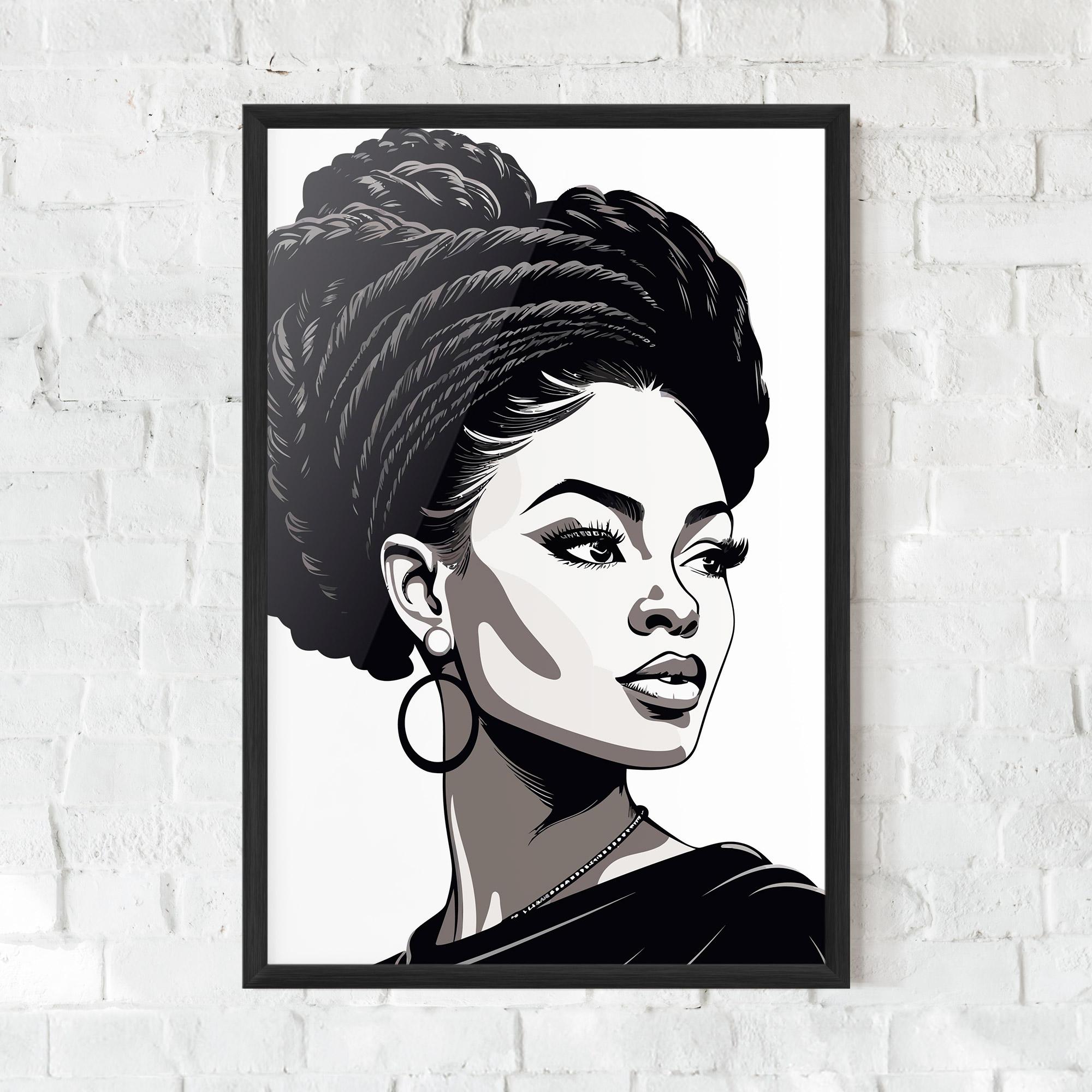 Рамкиран постер Brown Skin Woman mockup 0