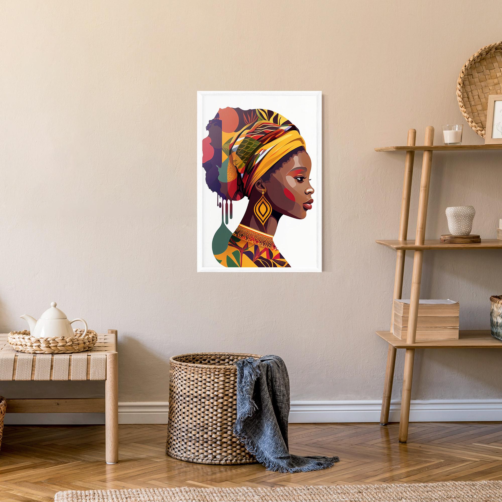Рамкиран постер Colorful African mockup 9