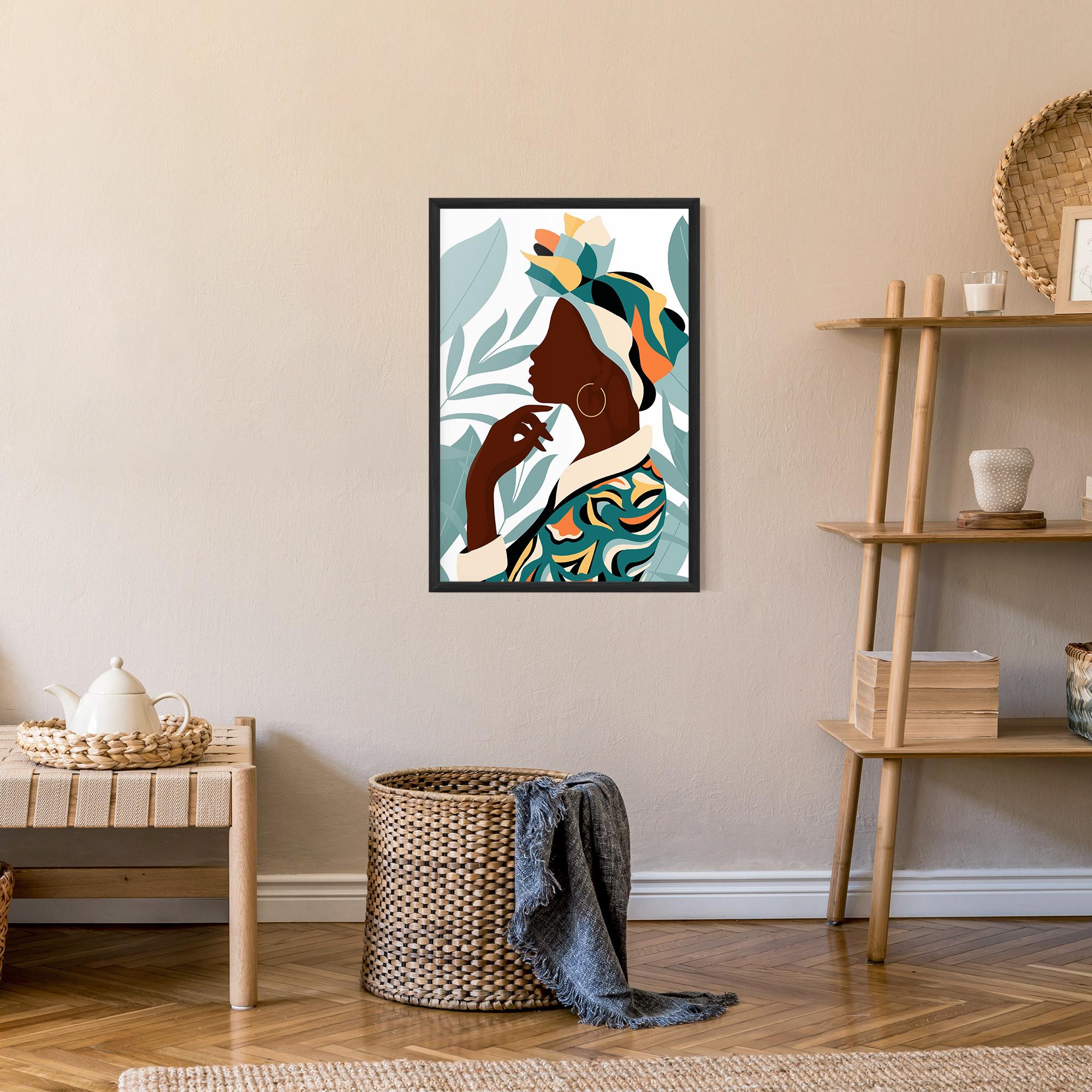 Рамкиран постер Gold African Earring mockup 9