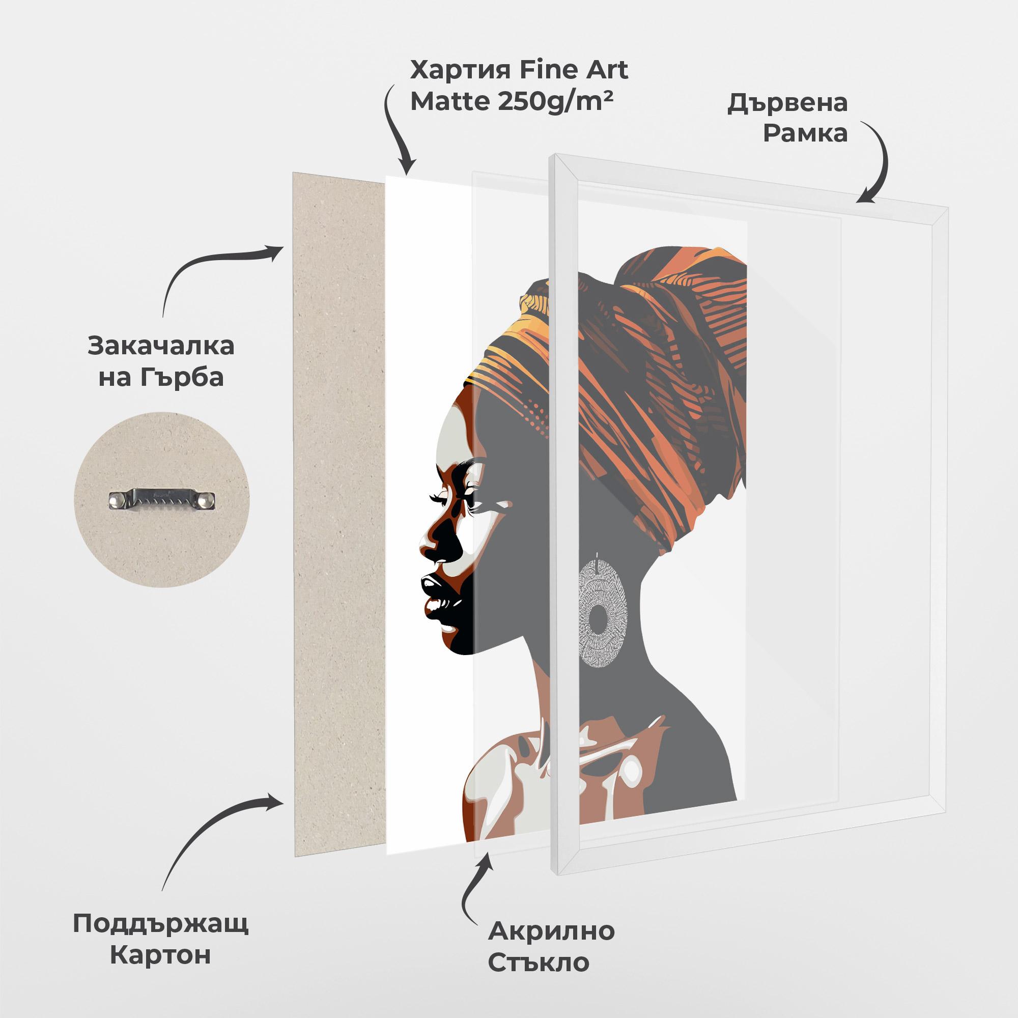 Рамкиран постер Black Pretty Woman mockup 1