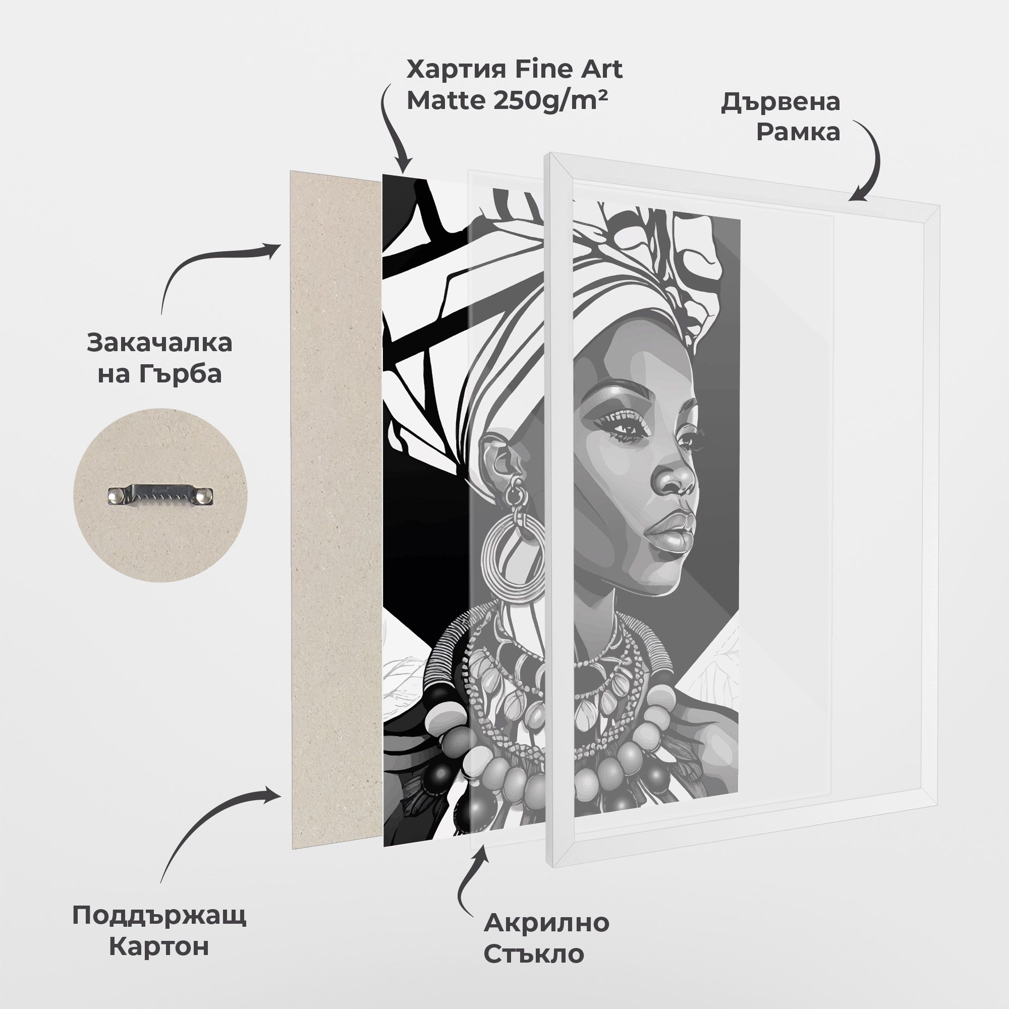 Black White African mockup 1