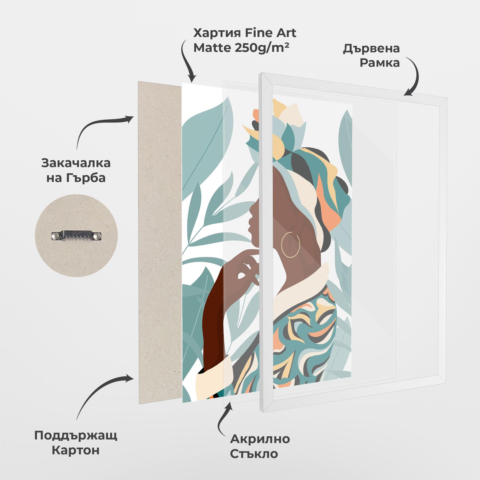 Рамкиран постер Gold African Earring mockup 1