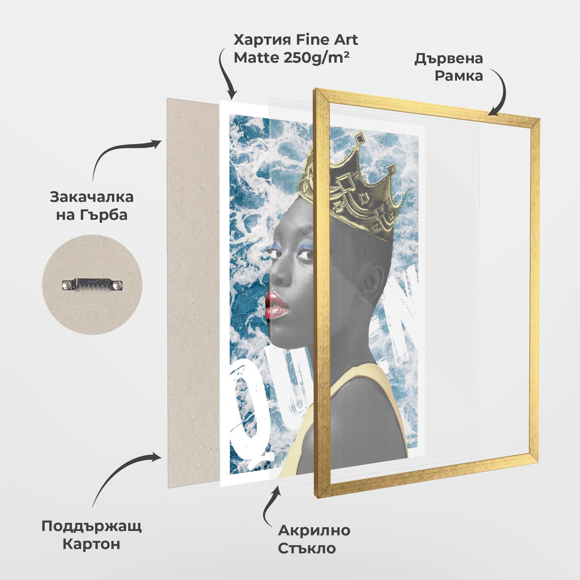 Рамкиран постер American Woman Crown mockup 1