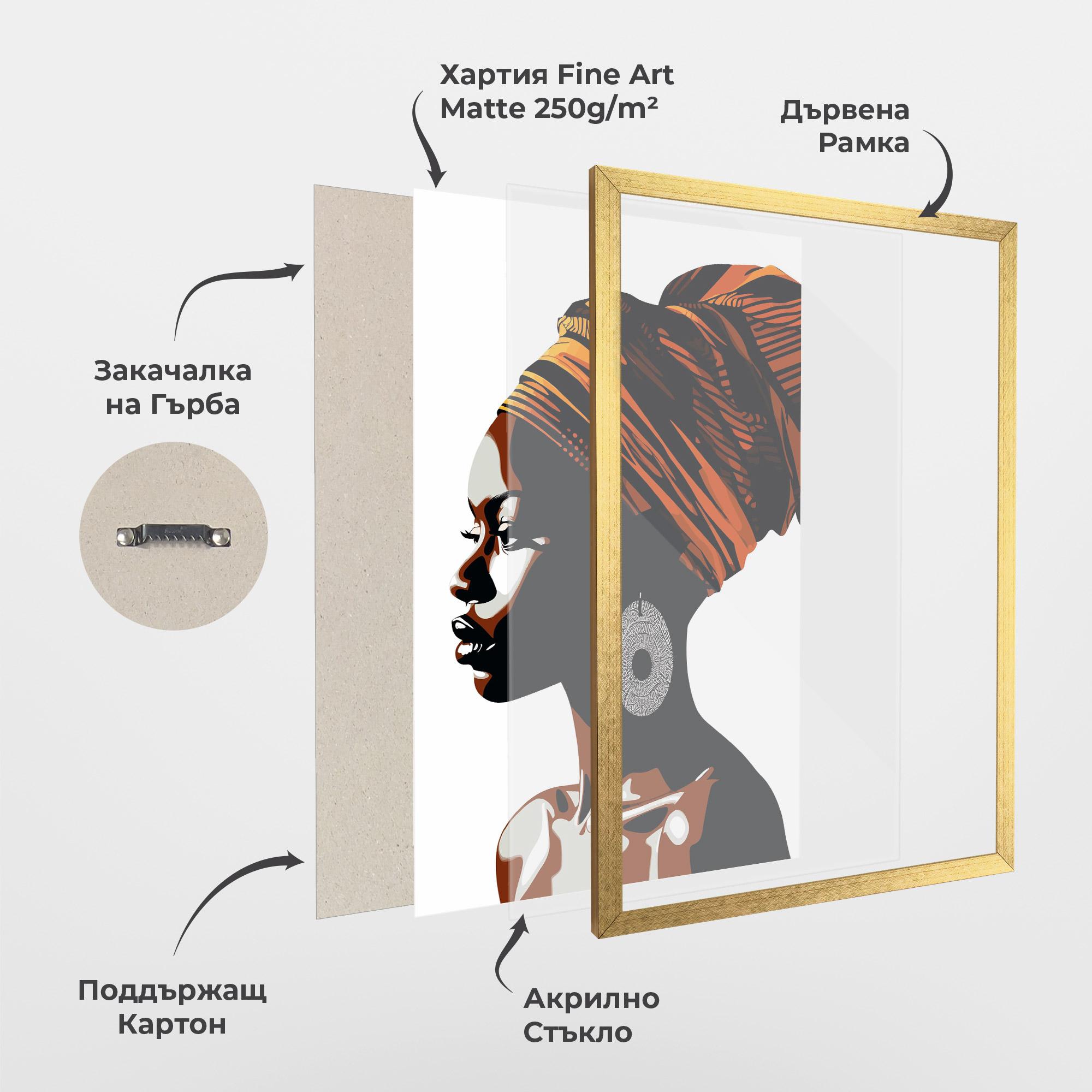 Рамкиран постер Black Pretty Woman mockup 1