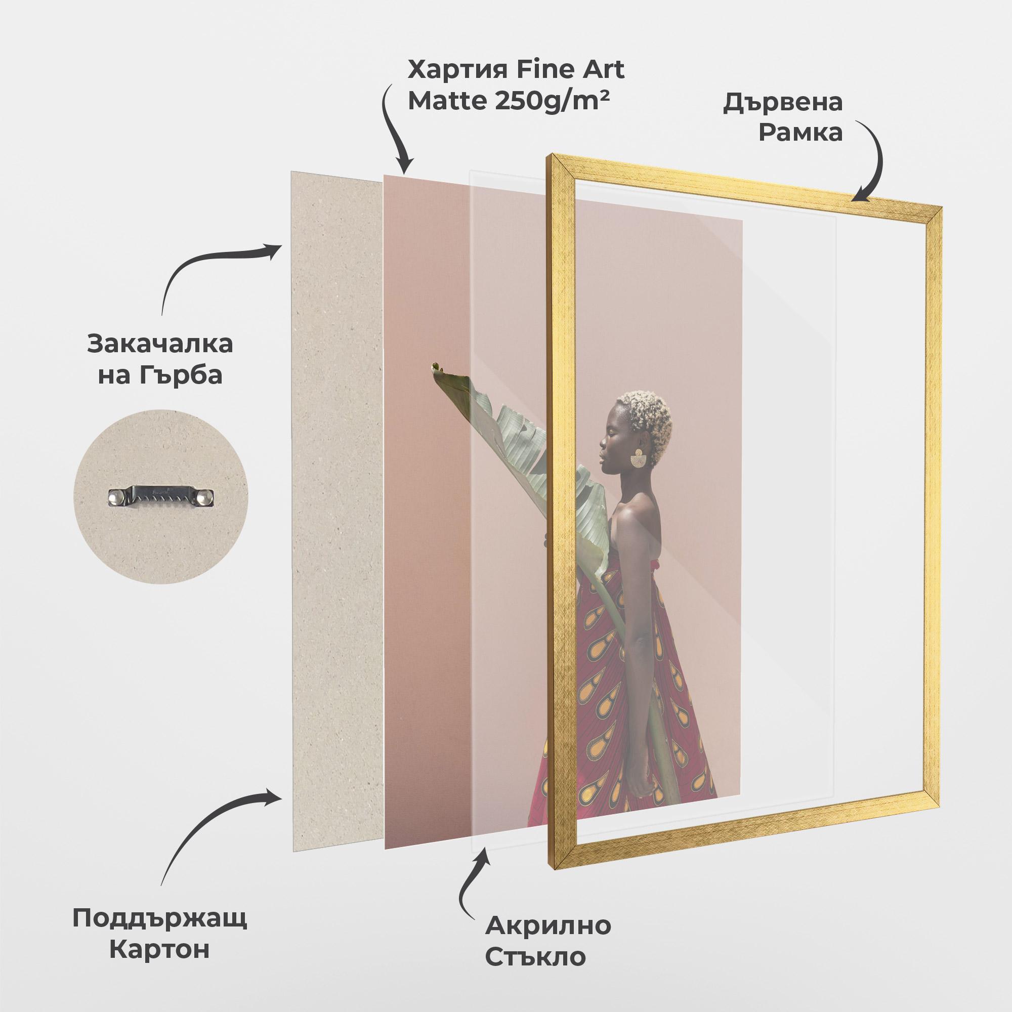 Рамкиран постер Outdoors Fashion mockup 1