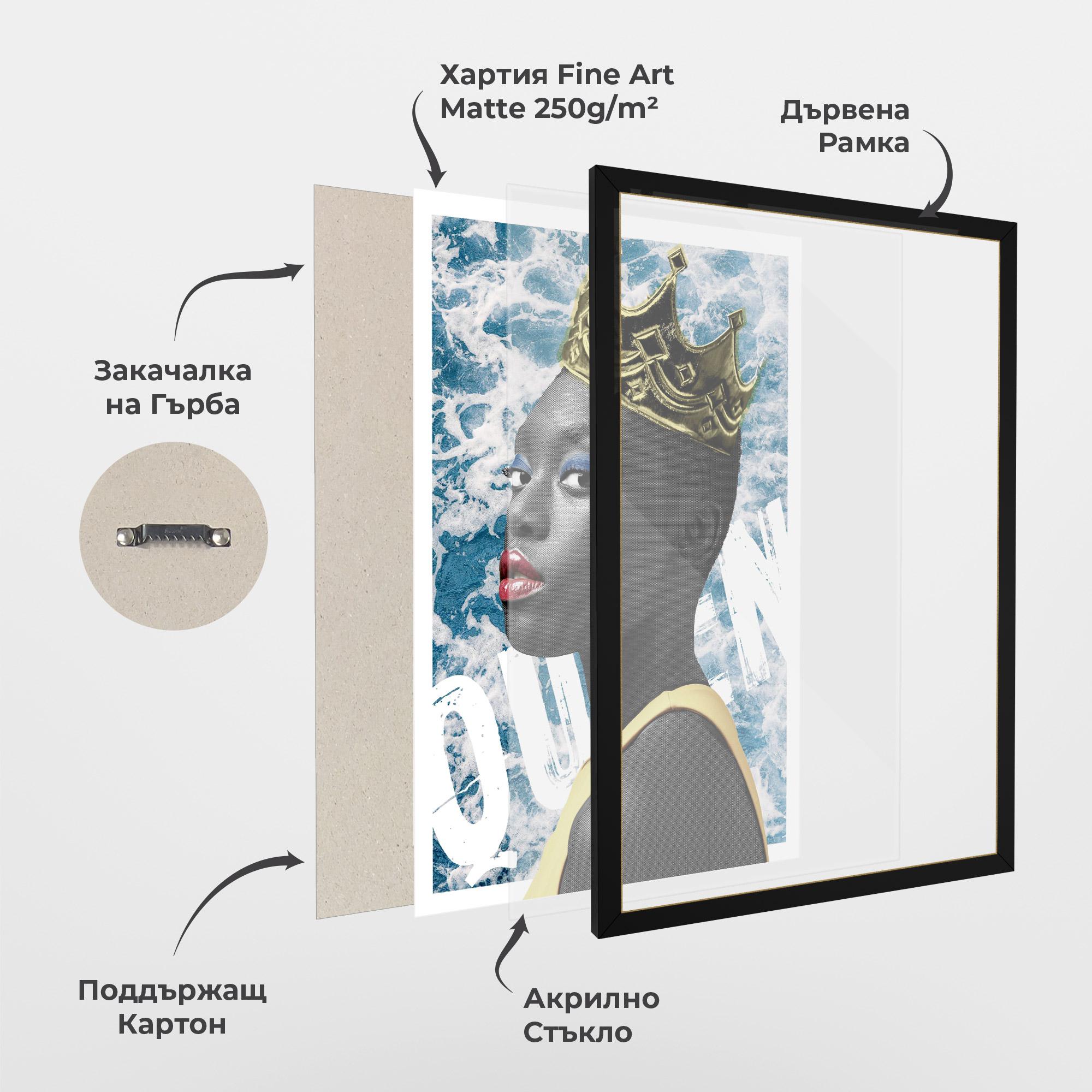 Рамкиран постер American Woman Crown mockup 1