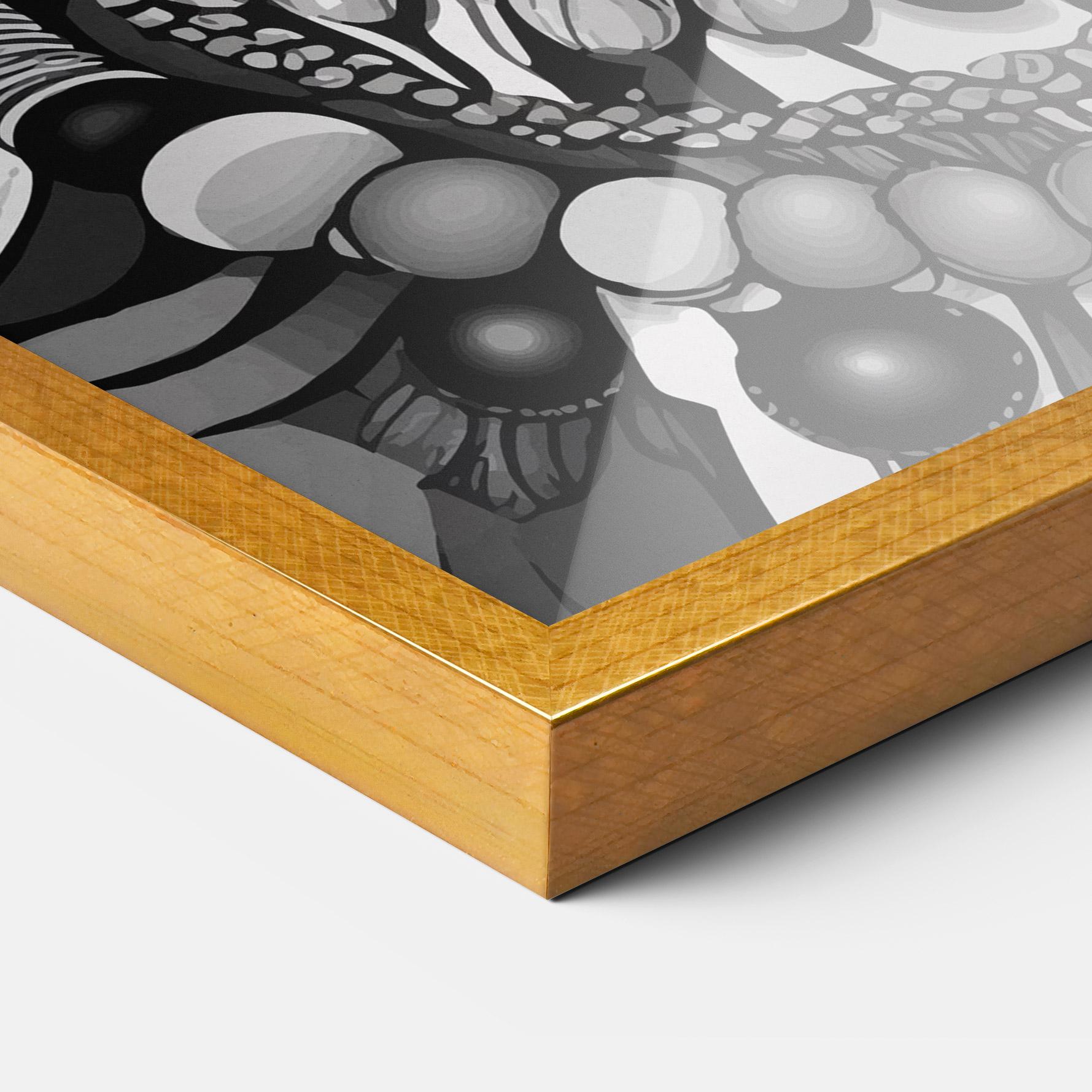 Рамкиран постер Black White African mockup 3