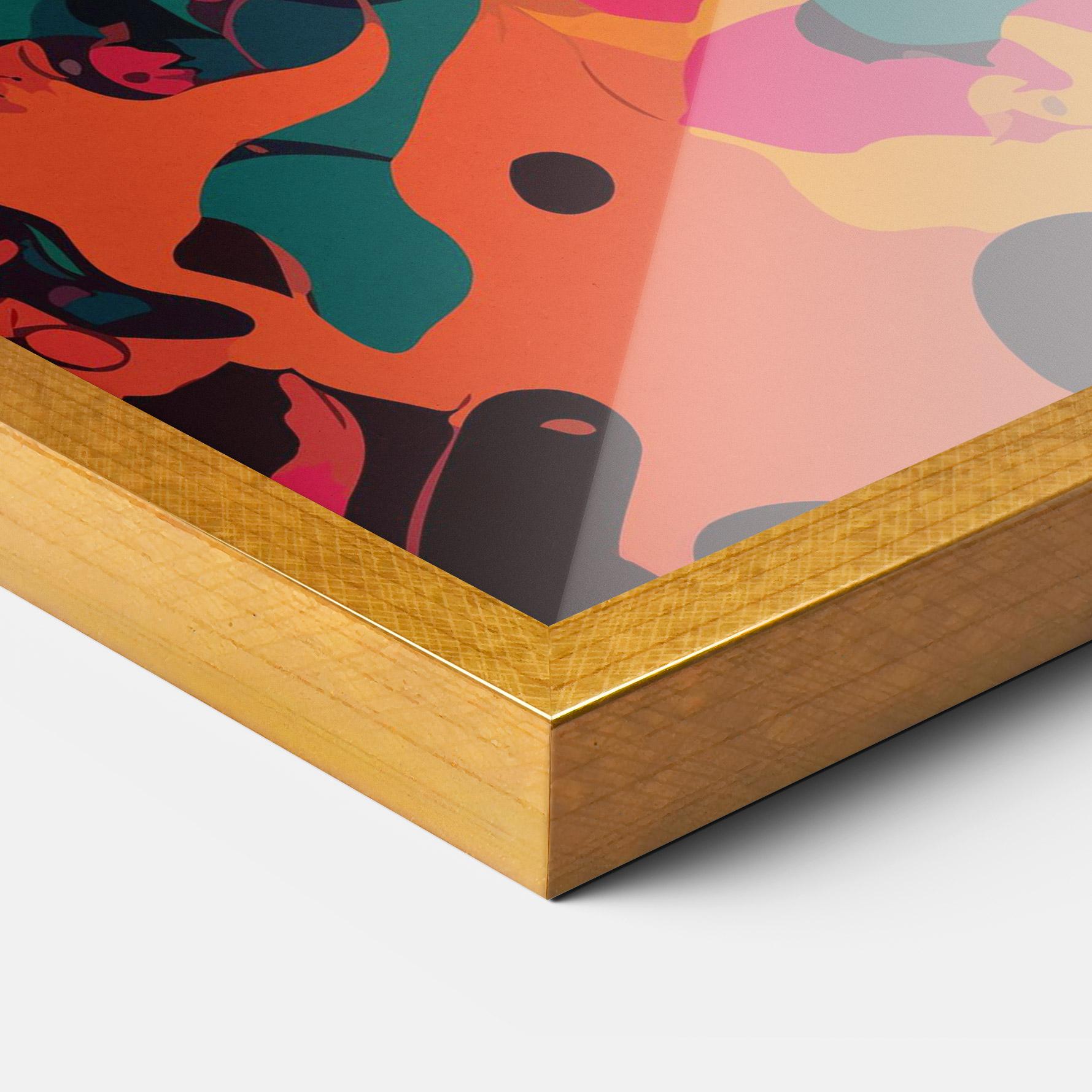 Рамкиран постер Colorful African Woman mockup 3