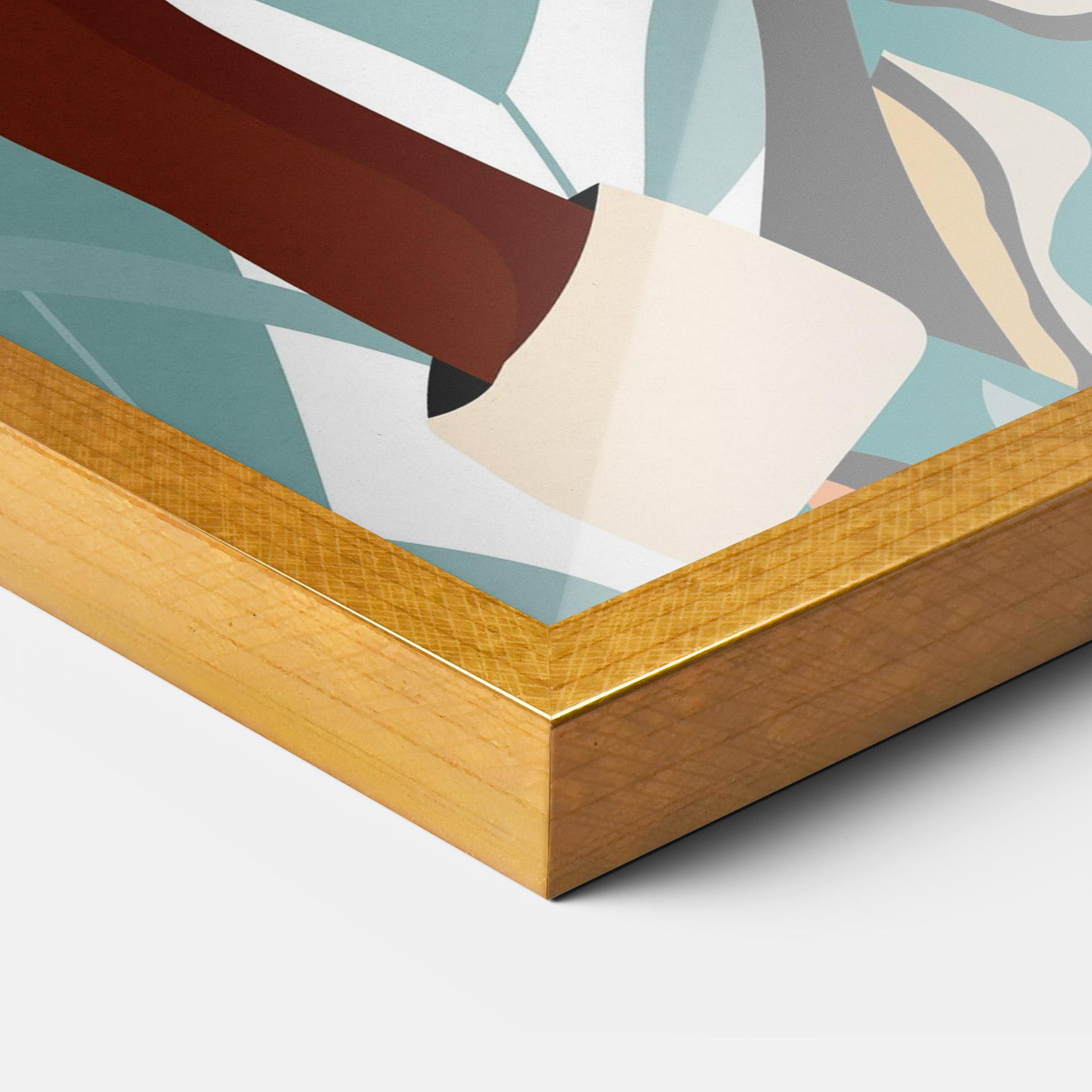 Рамкиран постер Gold African Earring mockup 3