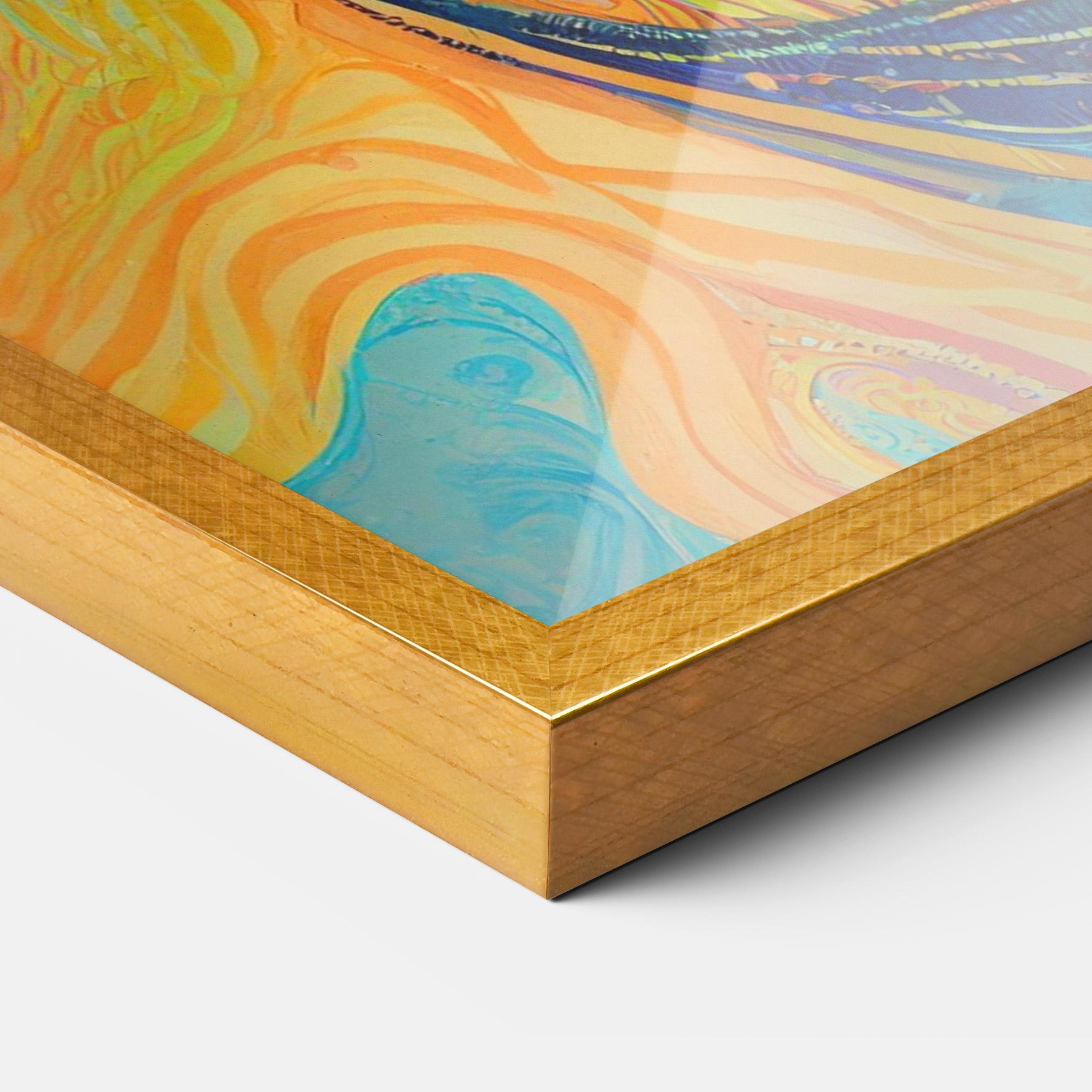 Рамкиран постер Portrait With Flowers mockup 3