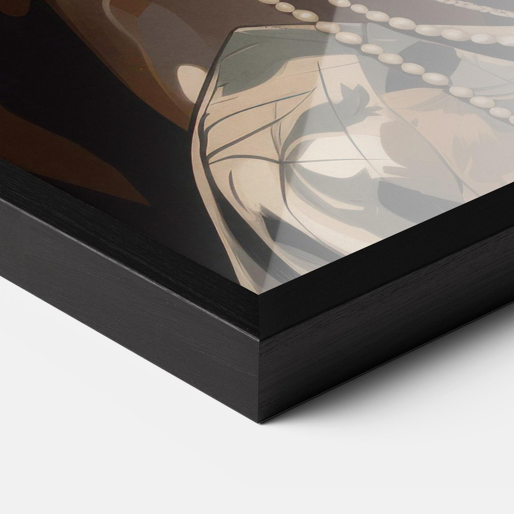 Рамкиран постер Wearing Necklace Graphic mockup 3