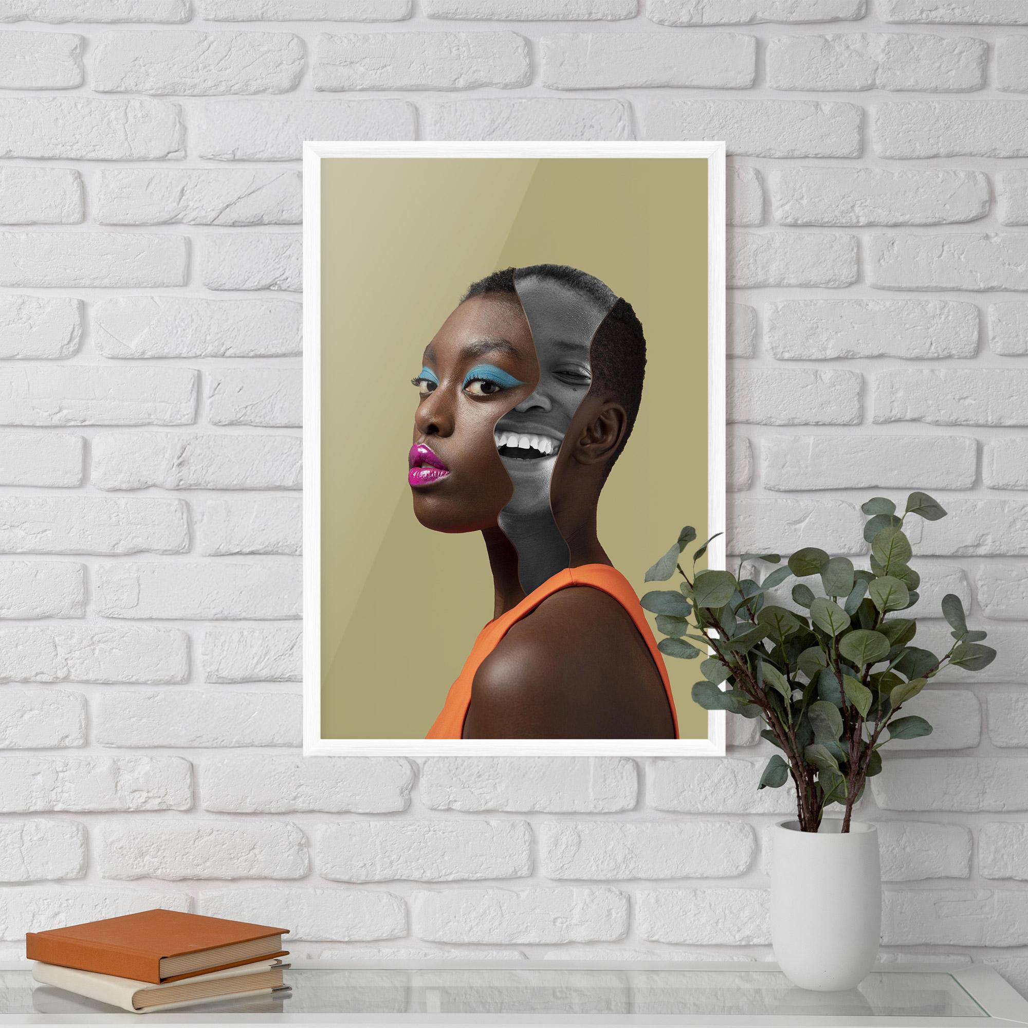 Рамкиран постер American Woman Collage mockup 5