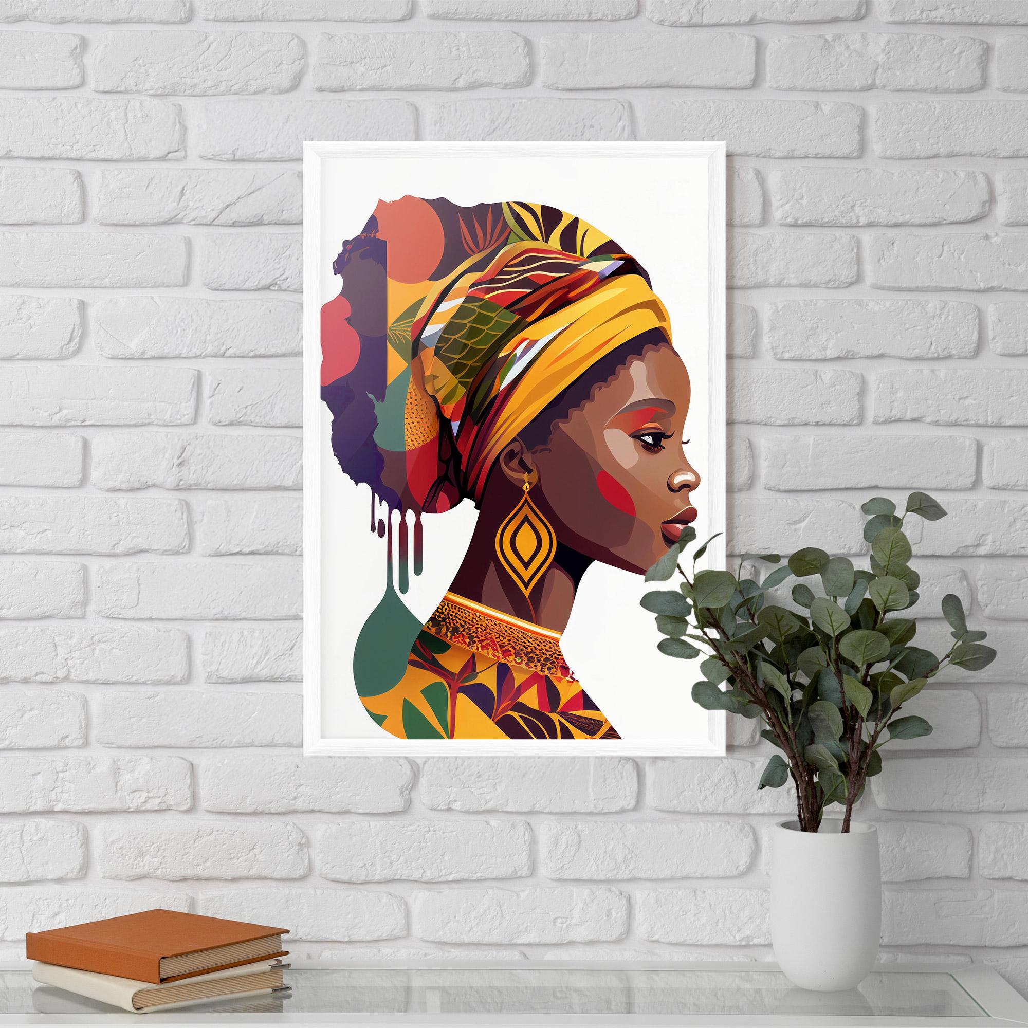 Рамкиран постер Colorful African mockup 5