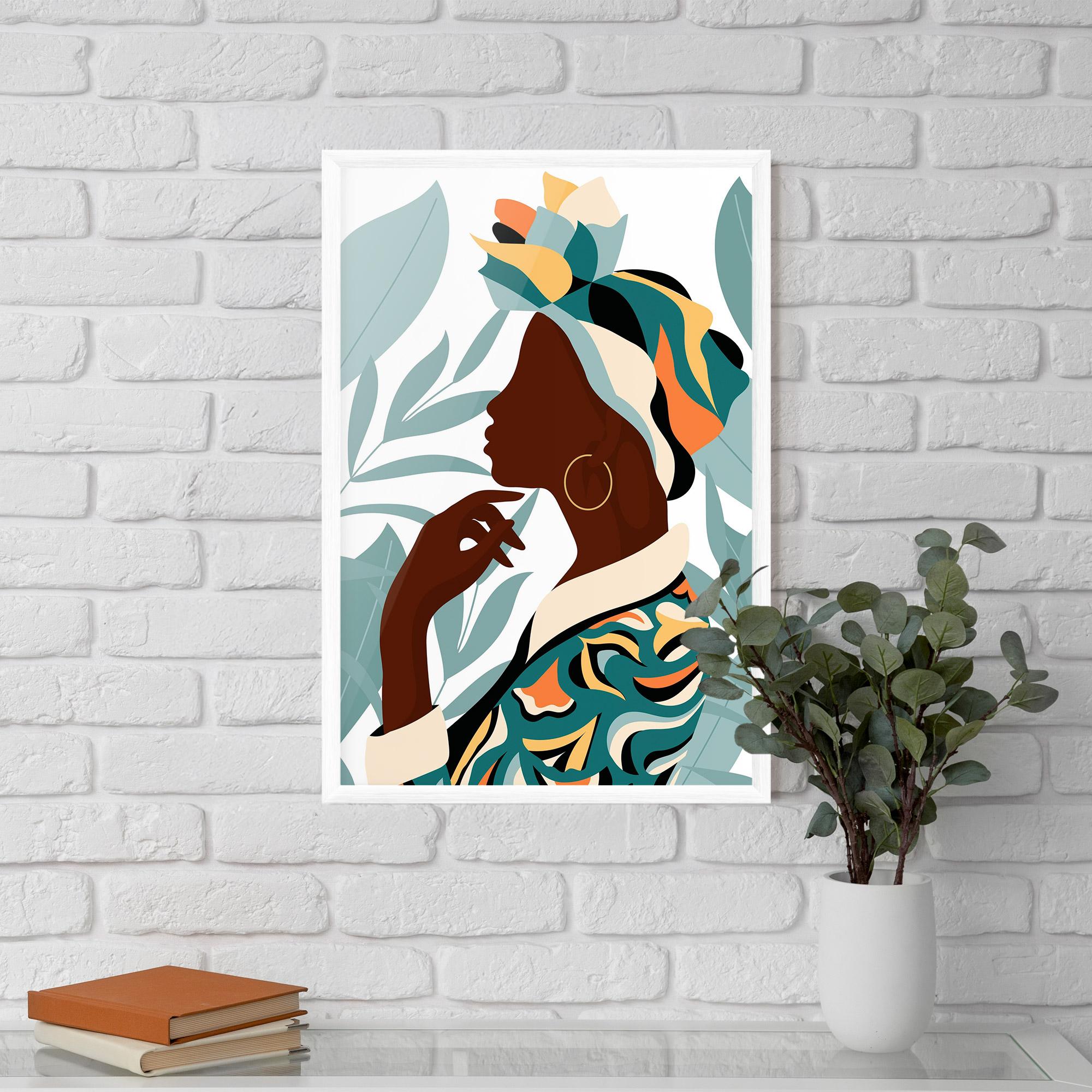 Рамкиран постер Gold African Earring mockup 5