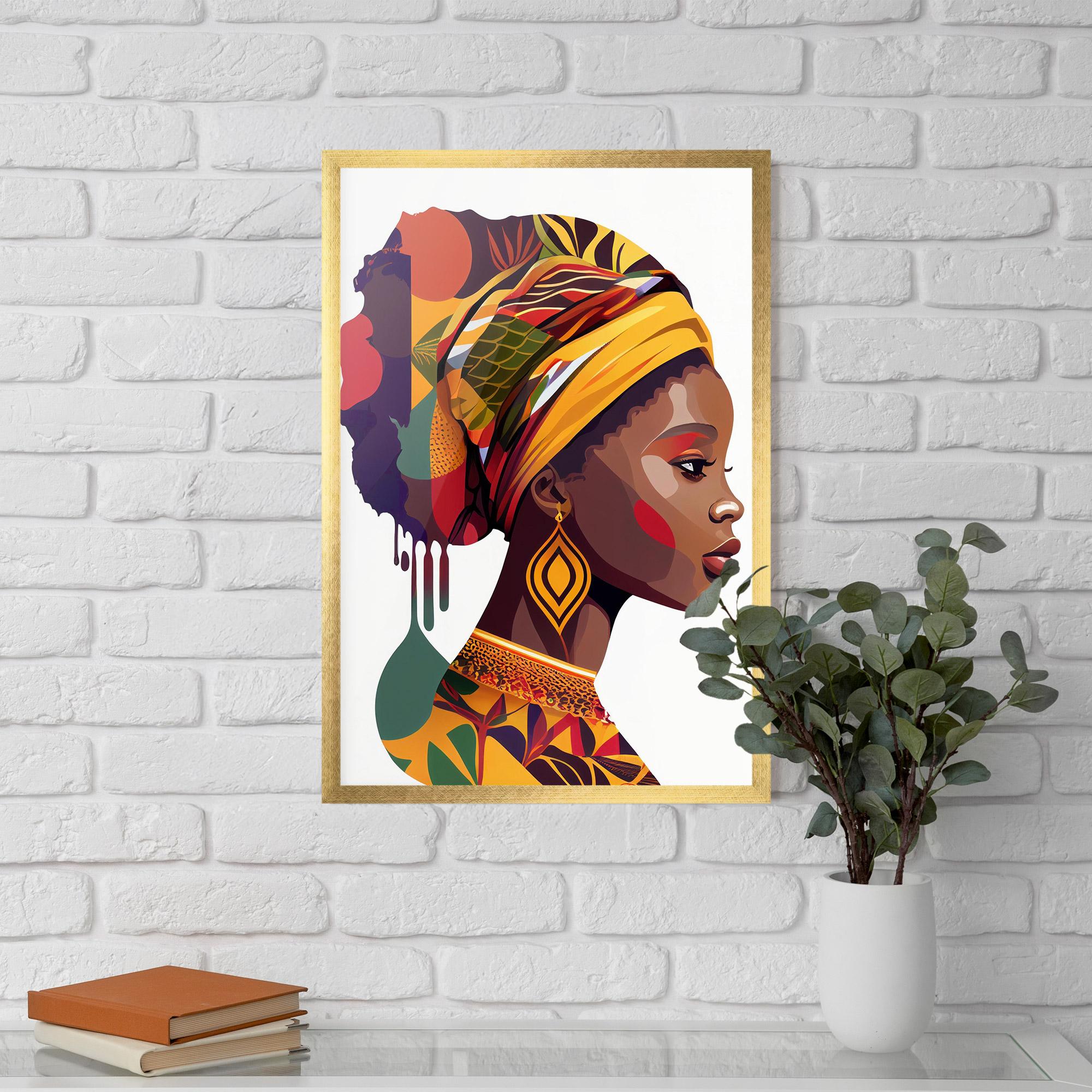 Рамкиран постер Colorful African mockup 5