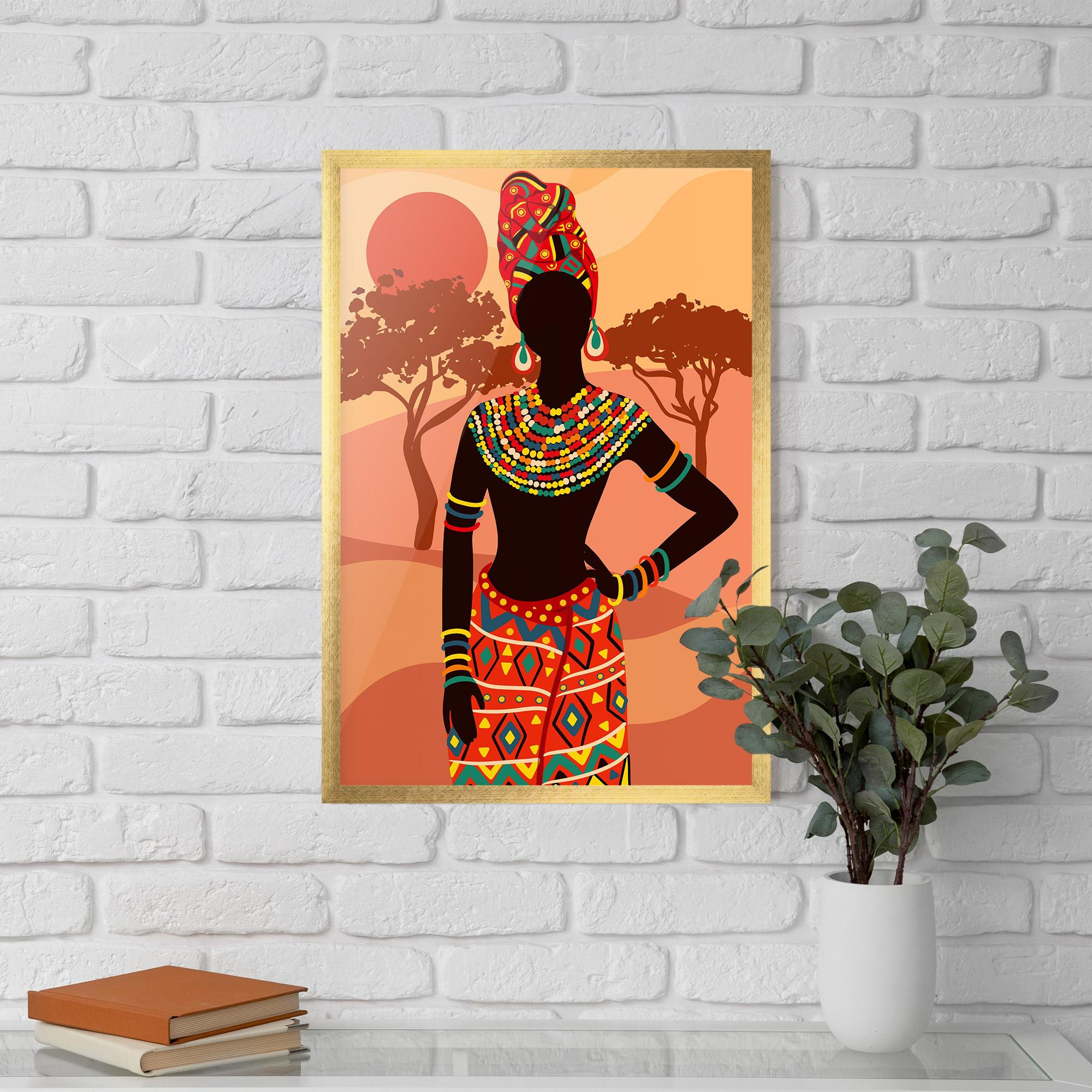 Рамкиран постер Ethnic African Color mockup 5