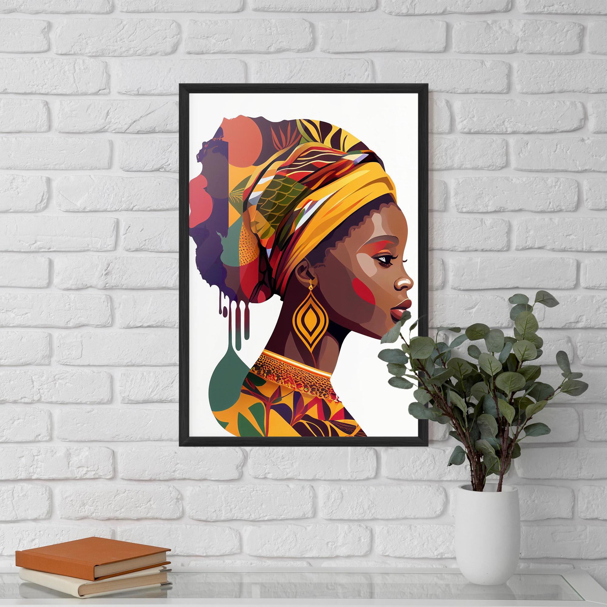 Рамкиран постер Colorful African mockup 5