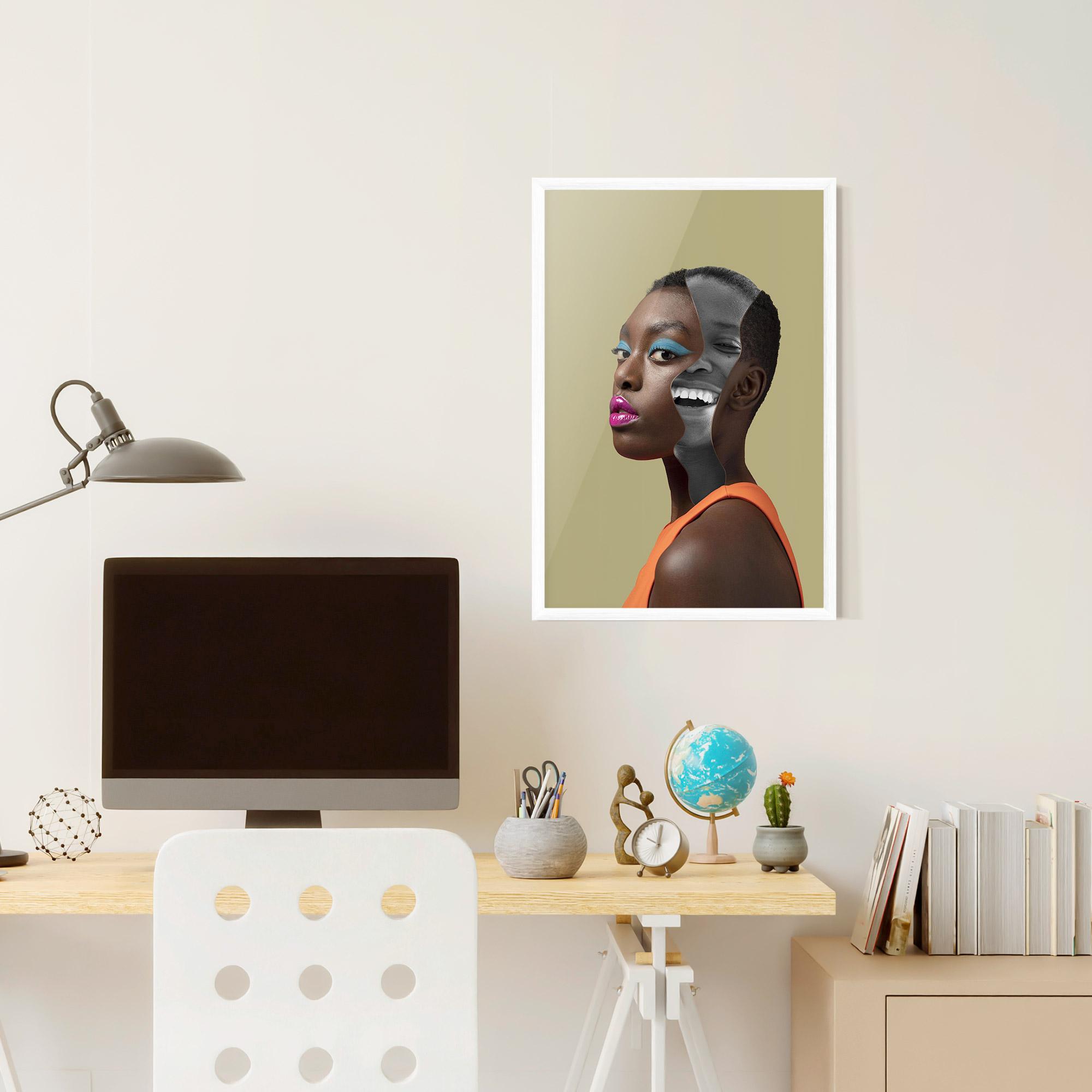 Рамкиран постер American Woman Collage mockup 6