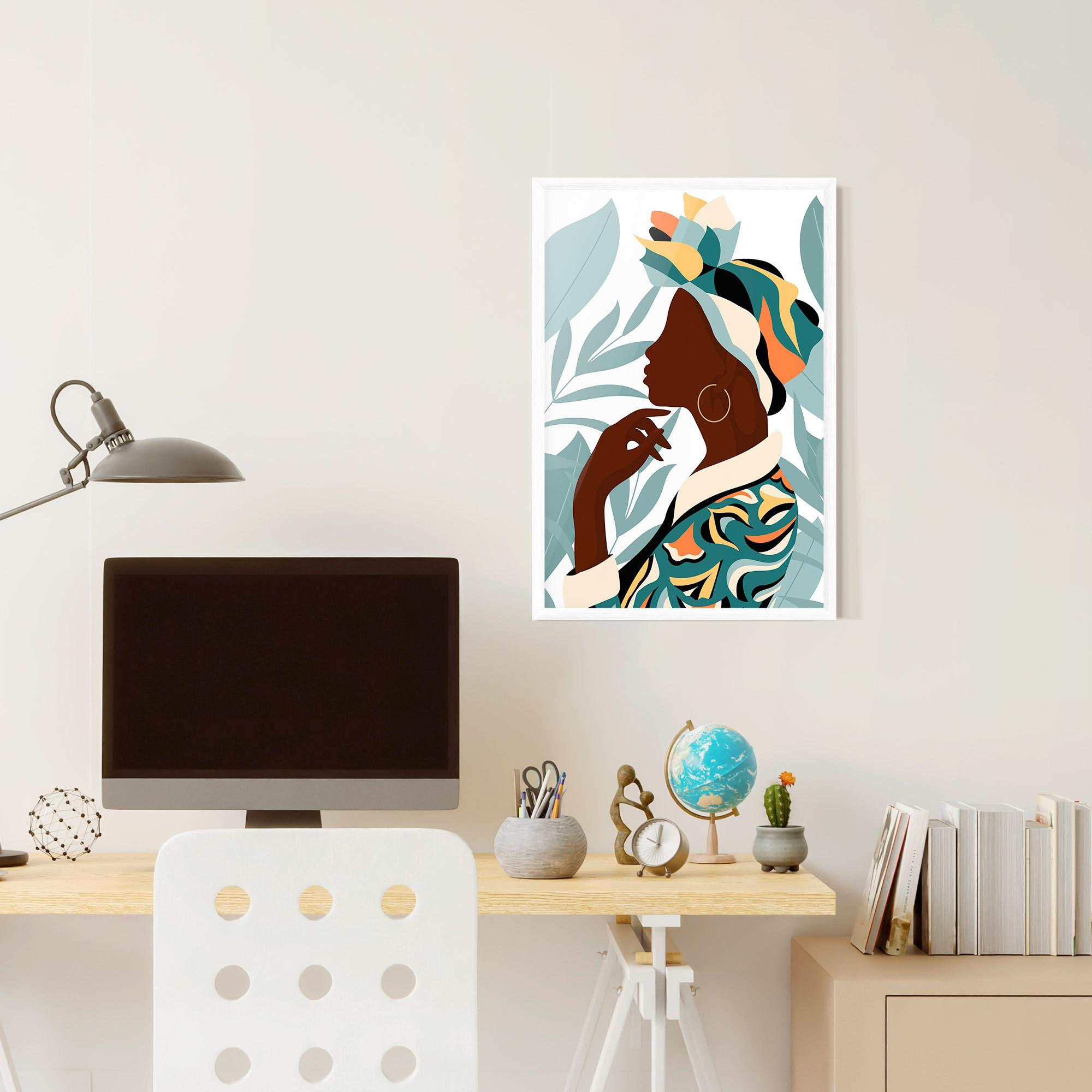 Рамкиран постер Gold African Earring mockup 6