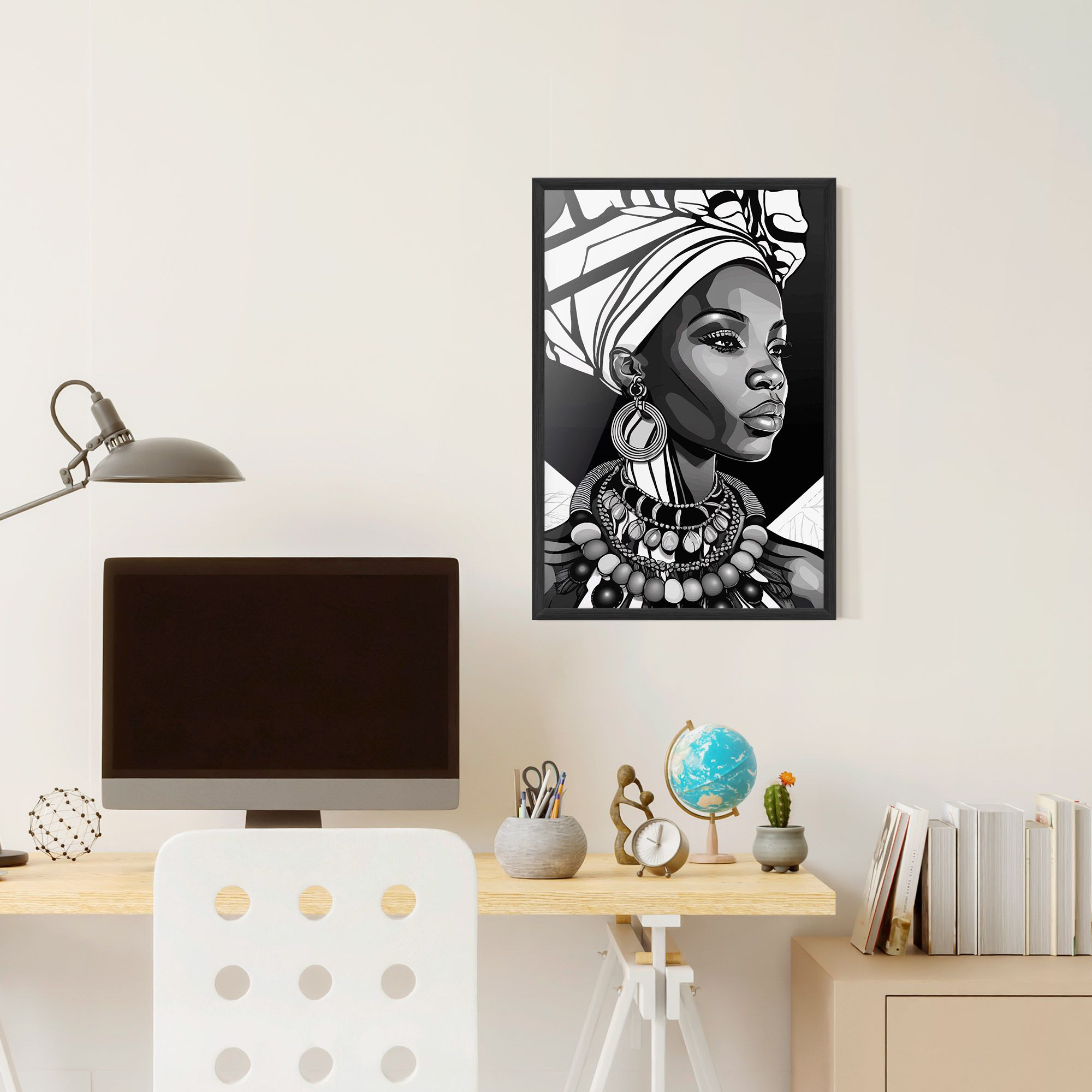 Black White African mockup 6