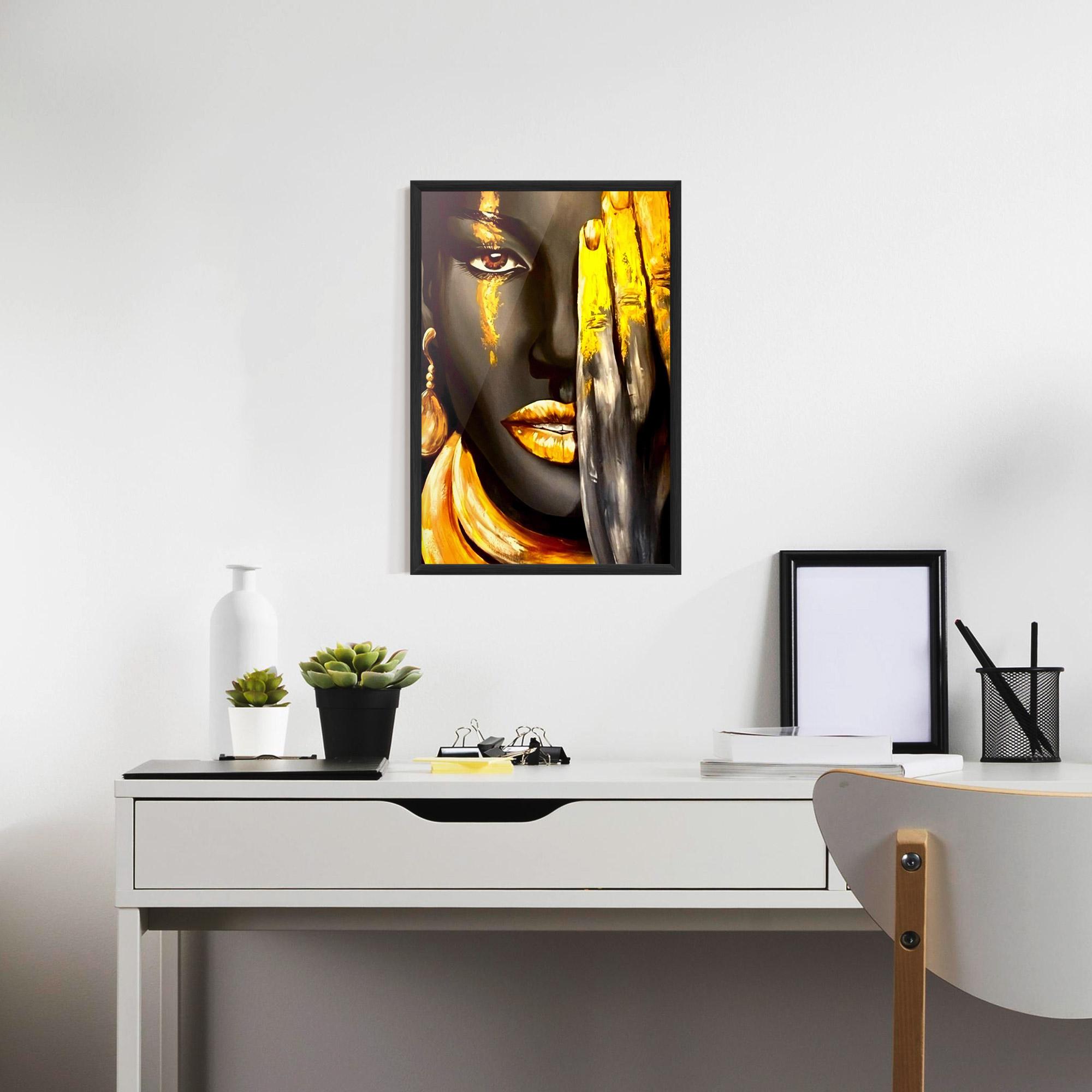 Рамкиран постер Golden African Women mockup 7