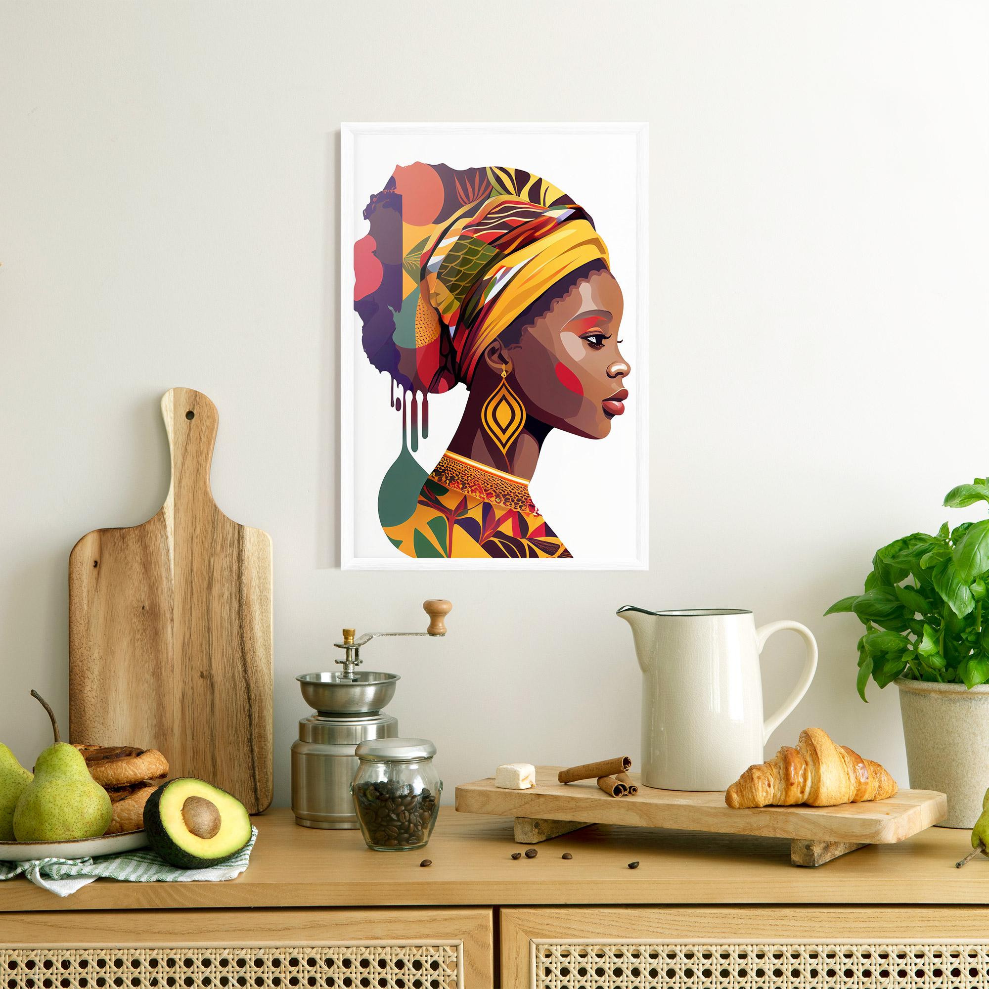 Рамкиран постер Colorful African mockup 8