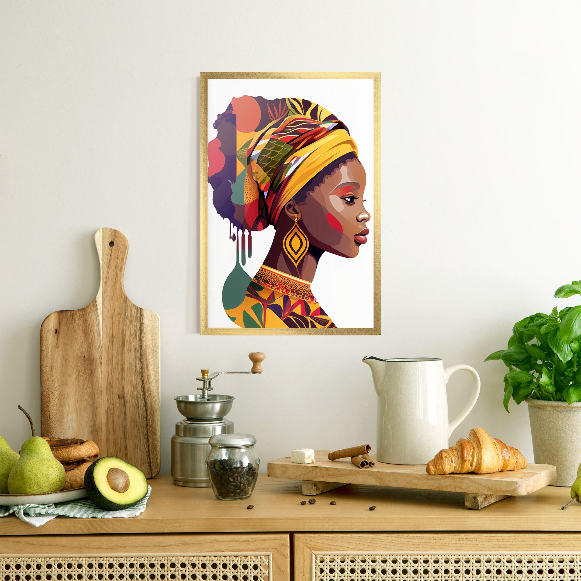 Рамкиран постер Colorful African mockup 8