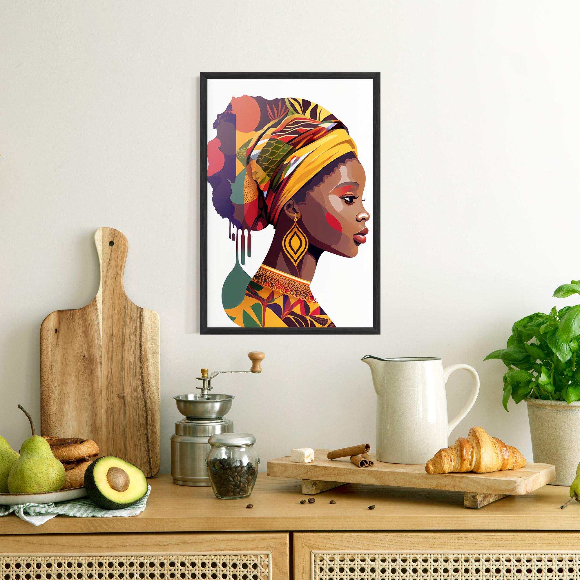 Рамкиран постер Colorful African mockup 8