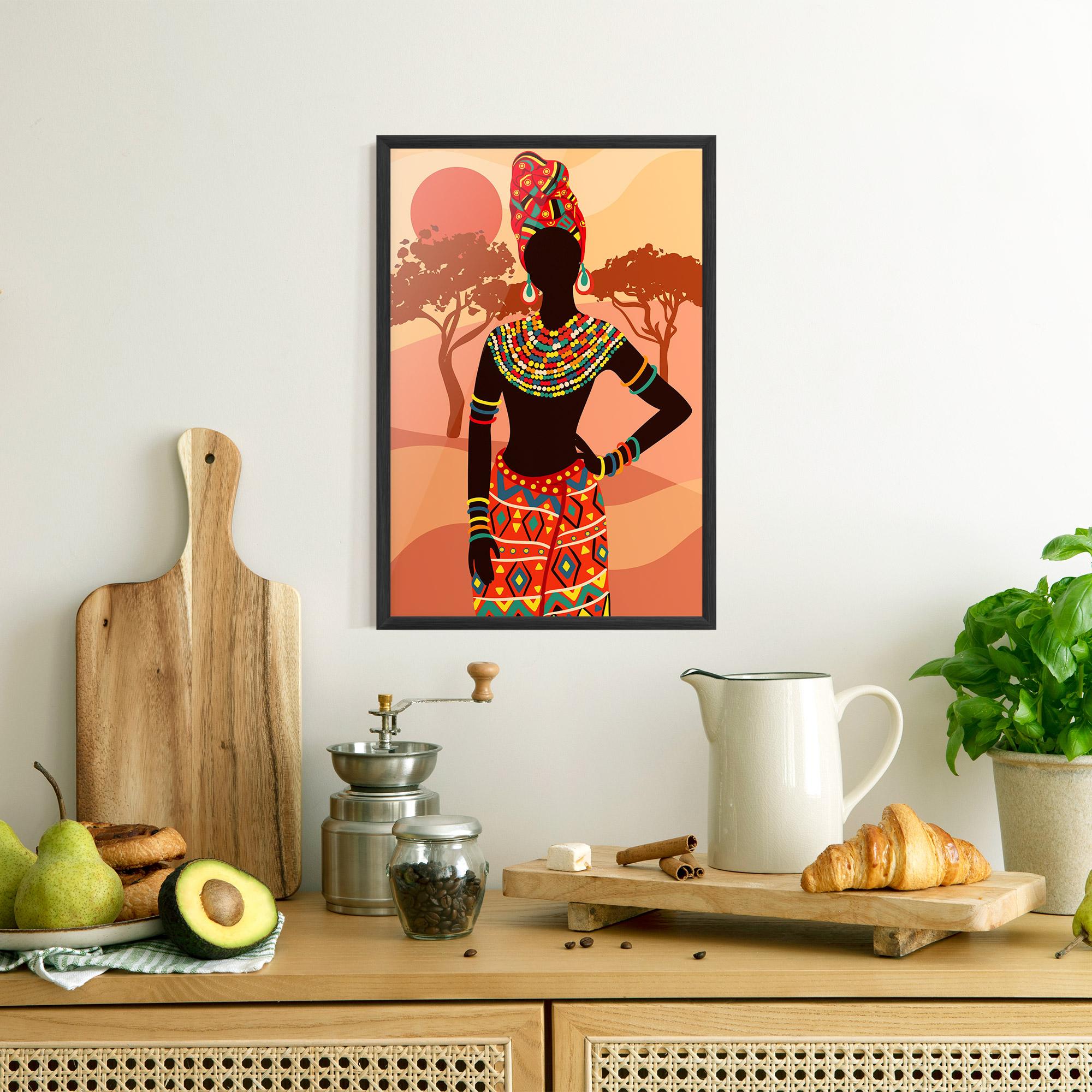 Рамкиран постер Ethnic African Color mockup 8