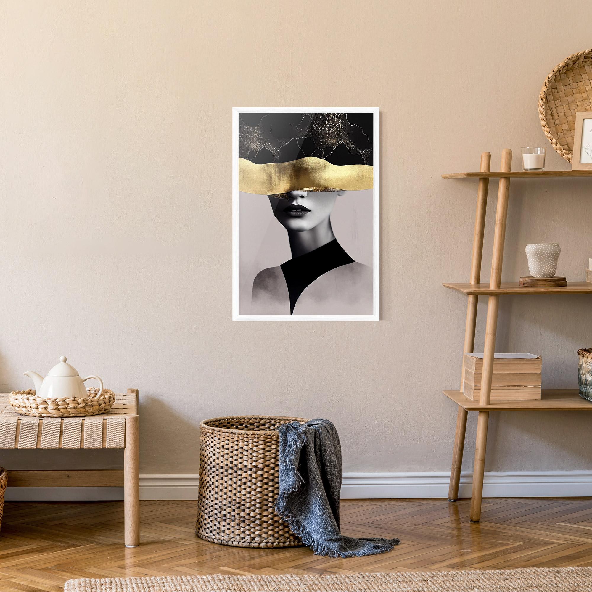 Рамкиран постер Grey Lips mockup 9