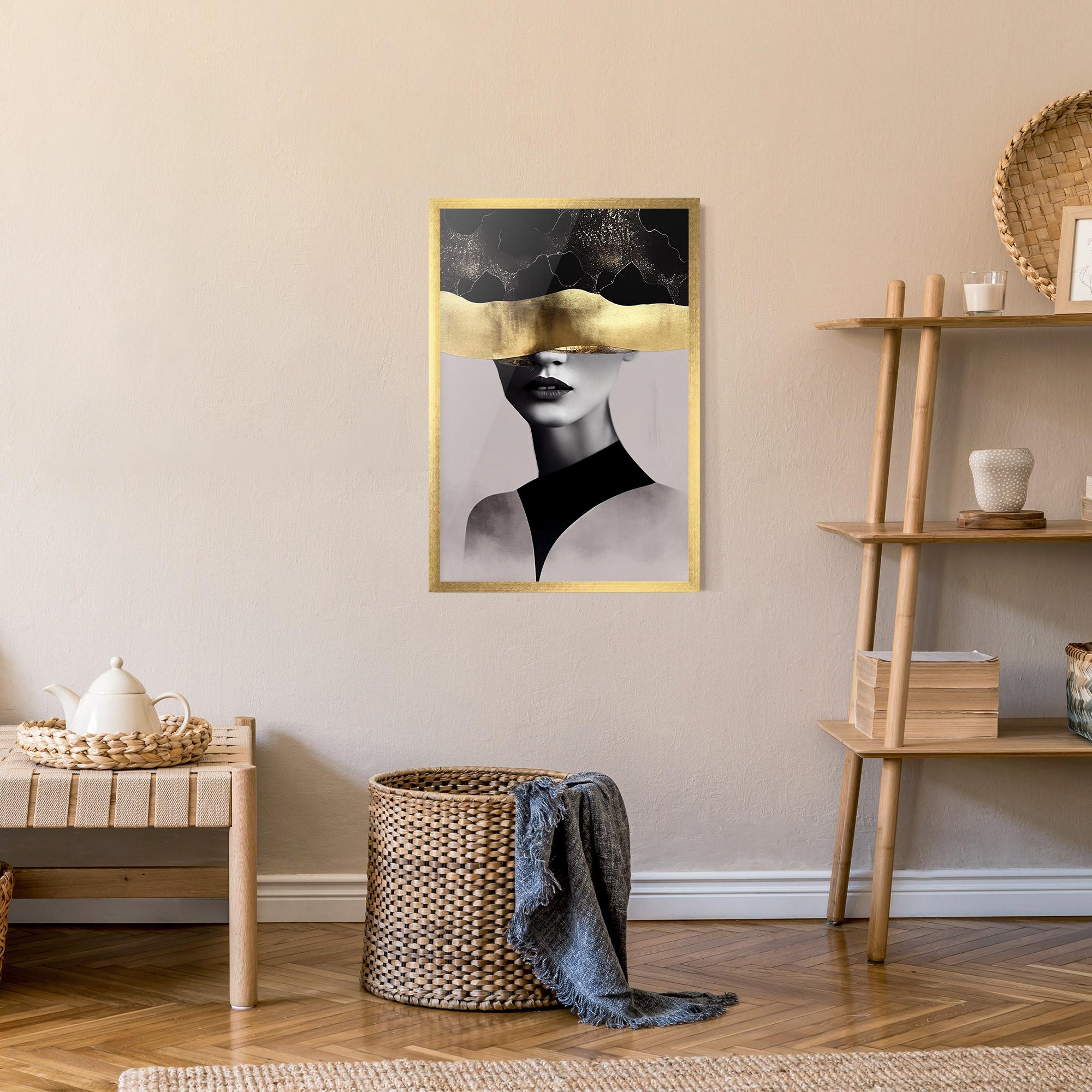 Рамкиран постер Grey Lips mockup 9