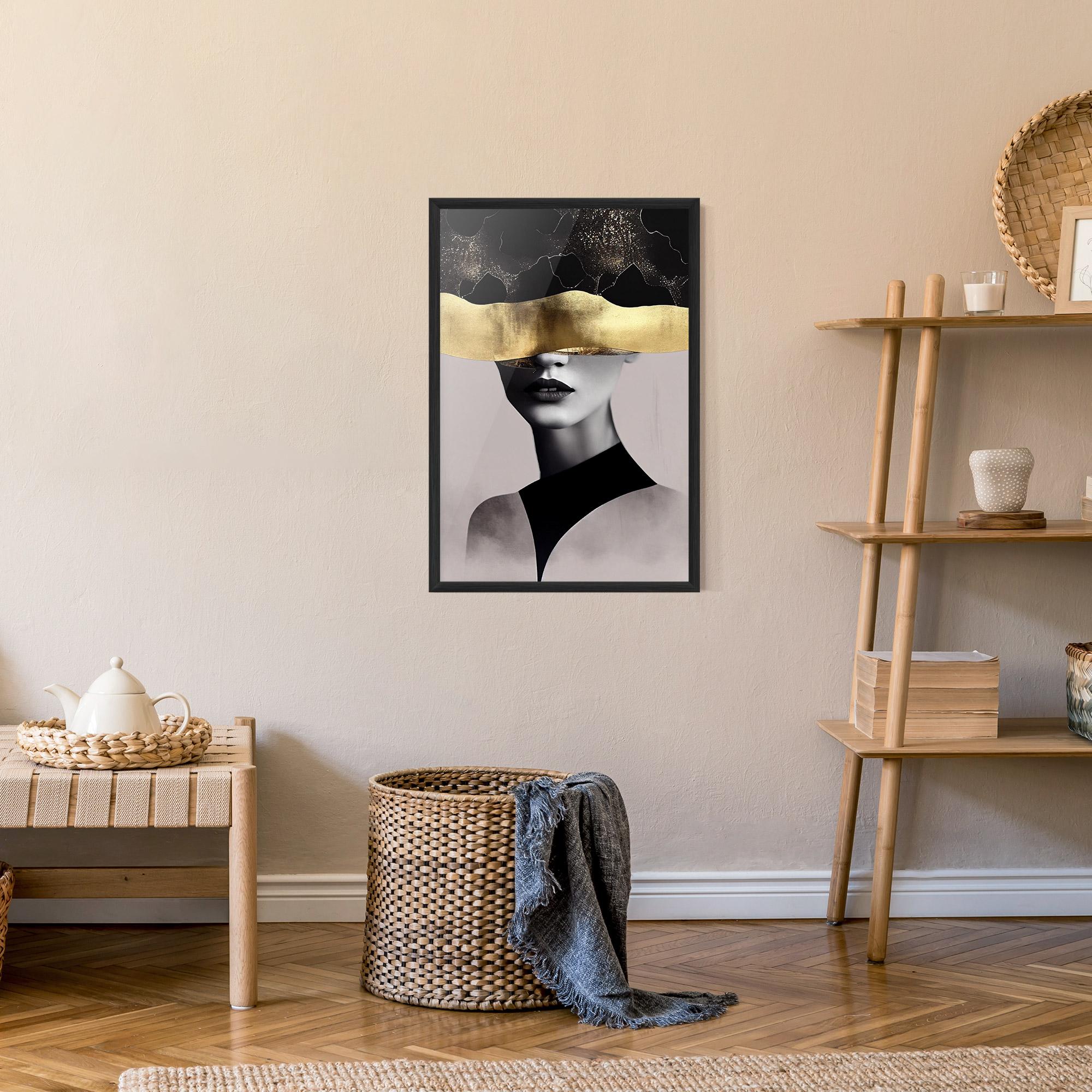 Рамкиран постер Grey Lips mockup 9