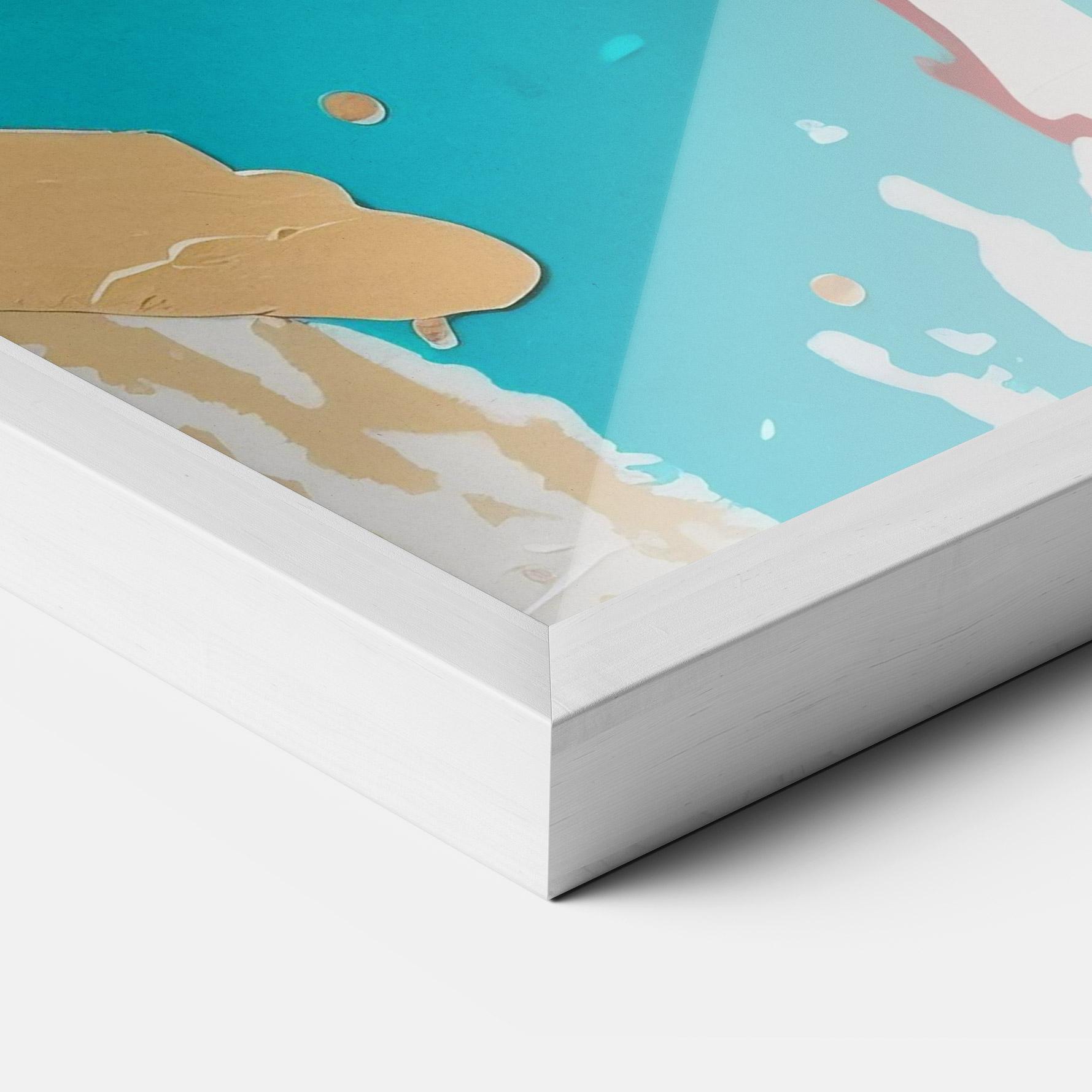 Рамкиран постер Red Gold Lips mockup 3