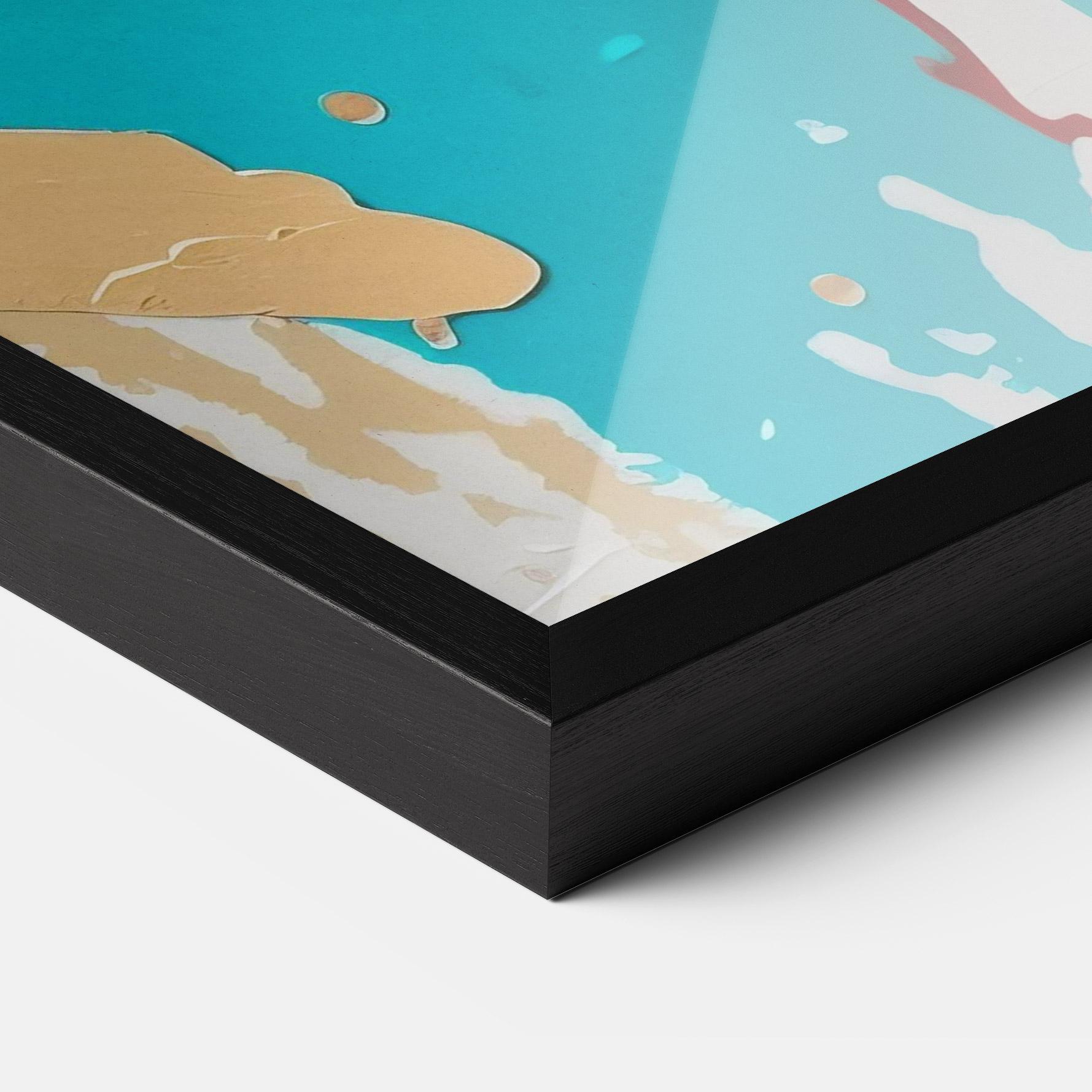 Рамкиран постер Red Gold Lips mockup 3