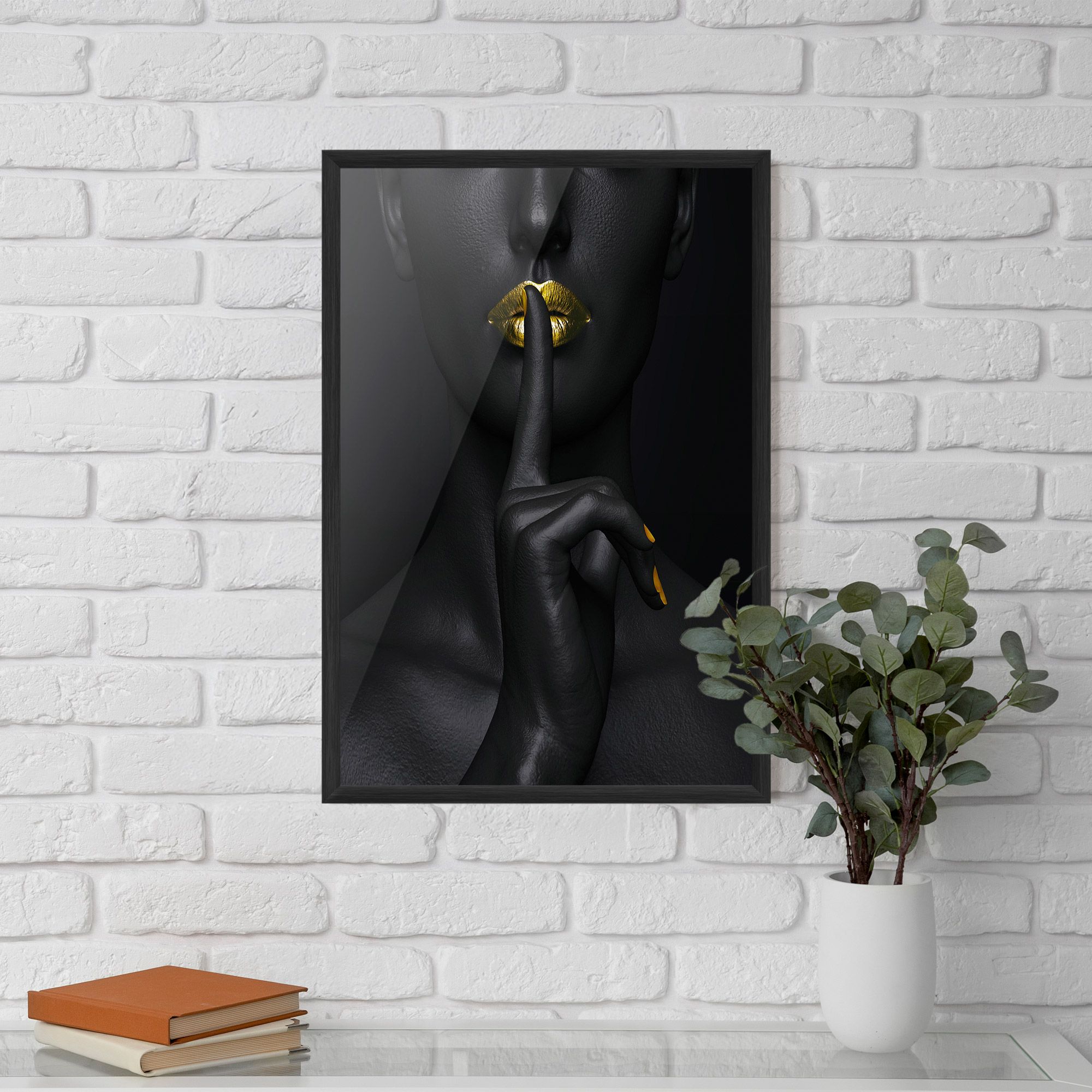 Silence Lips Portrait mockup 5