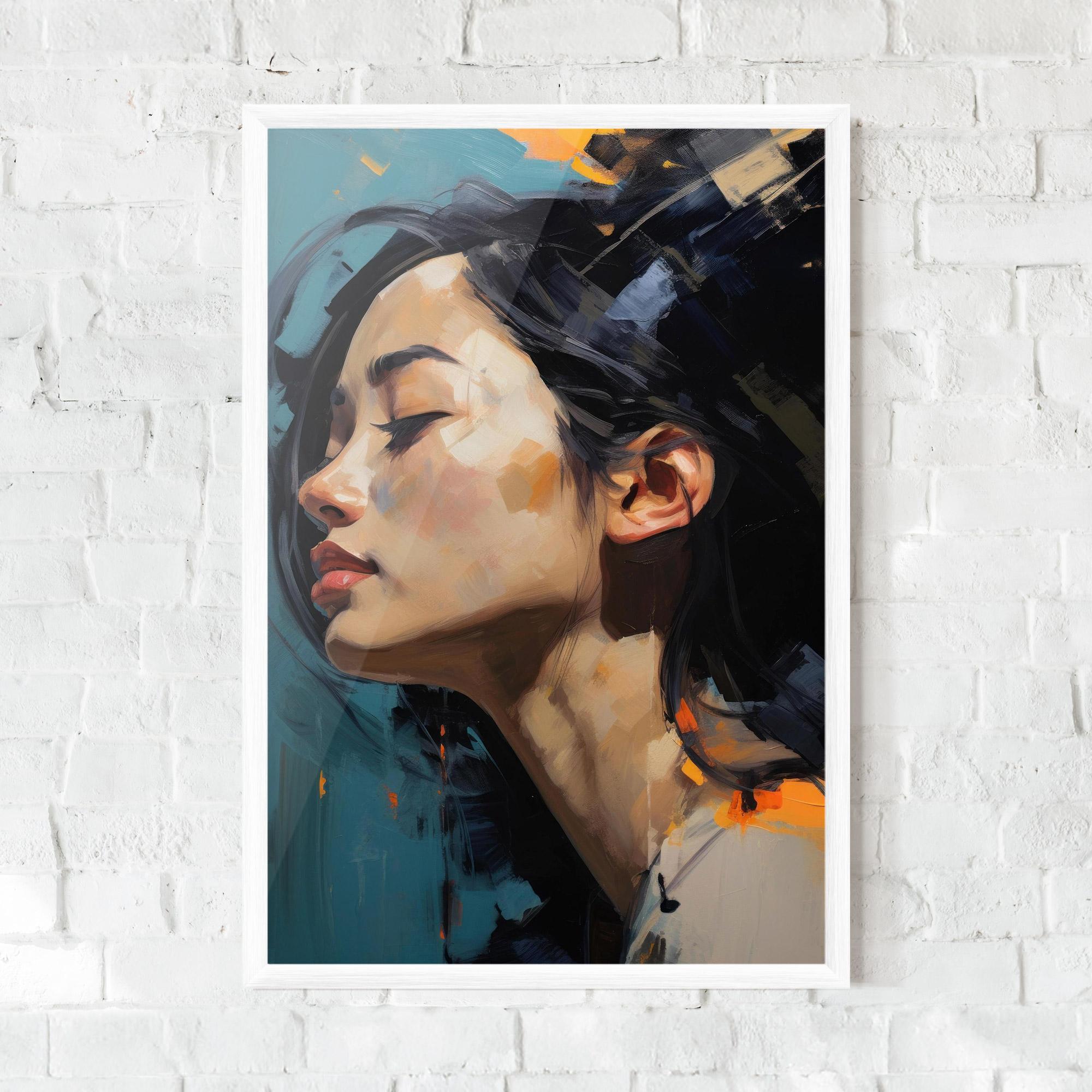 Рамкиран постер Acrylic Asian Portrait mockup 0