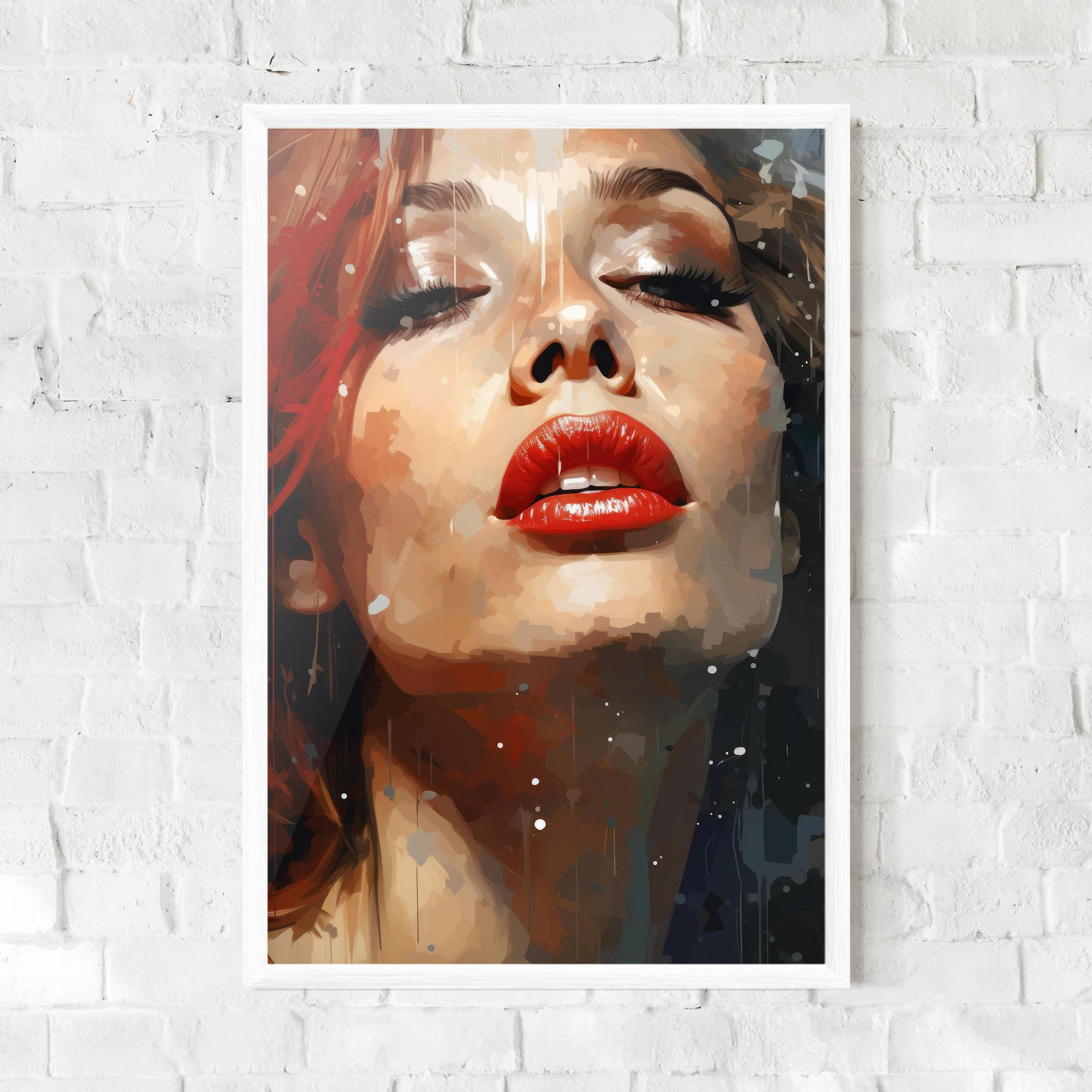 Рамкиран постер Close Up Look Portrait mockup 0