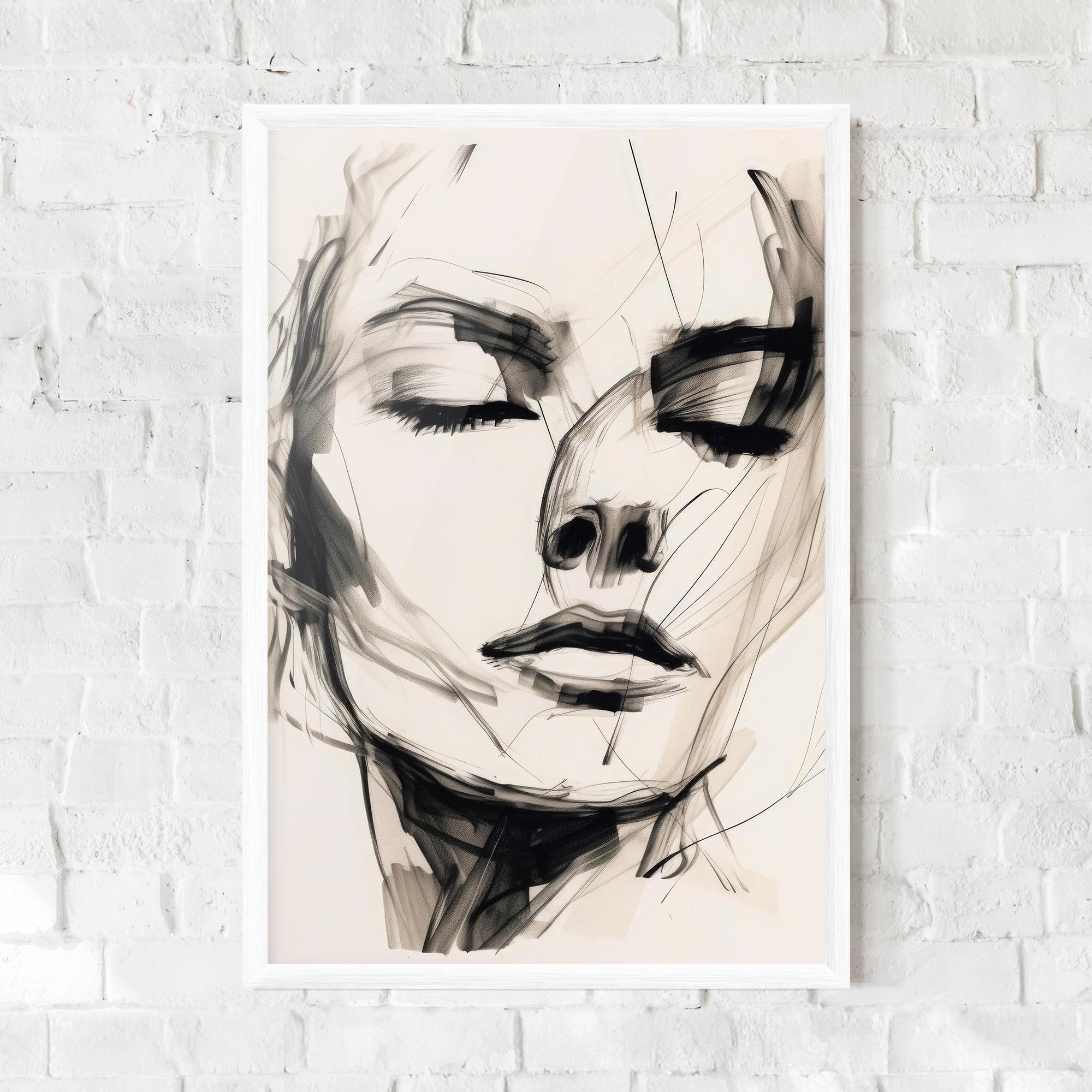 Рамкиран постер Continuous Line Woman mockup 0