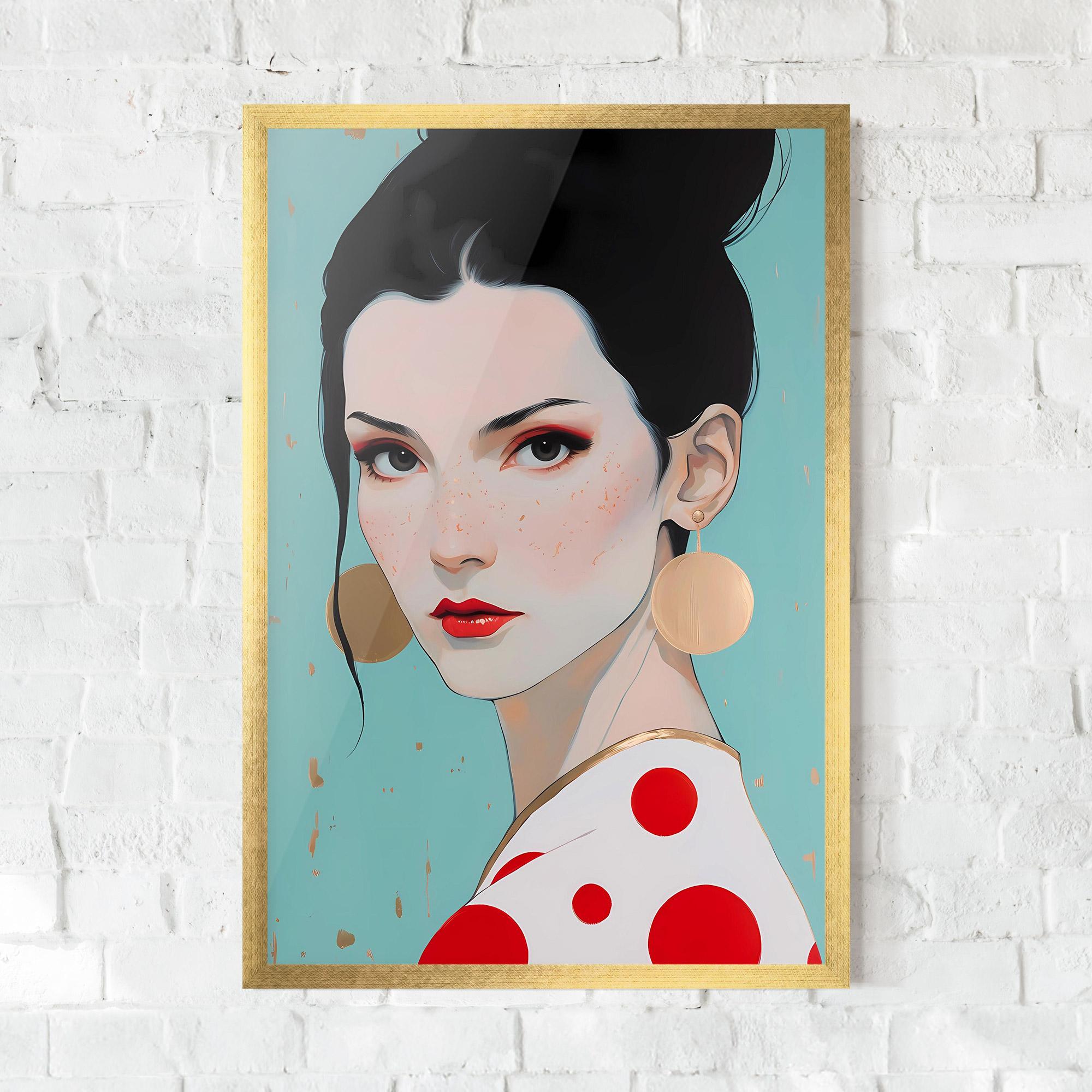 Рамкиран постер Asian Style Portrait mockup 0