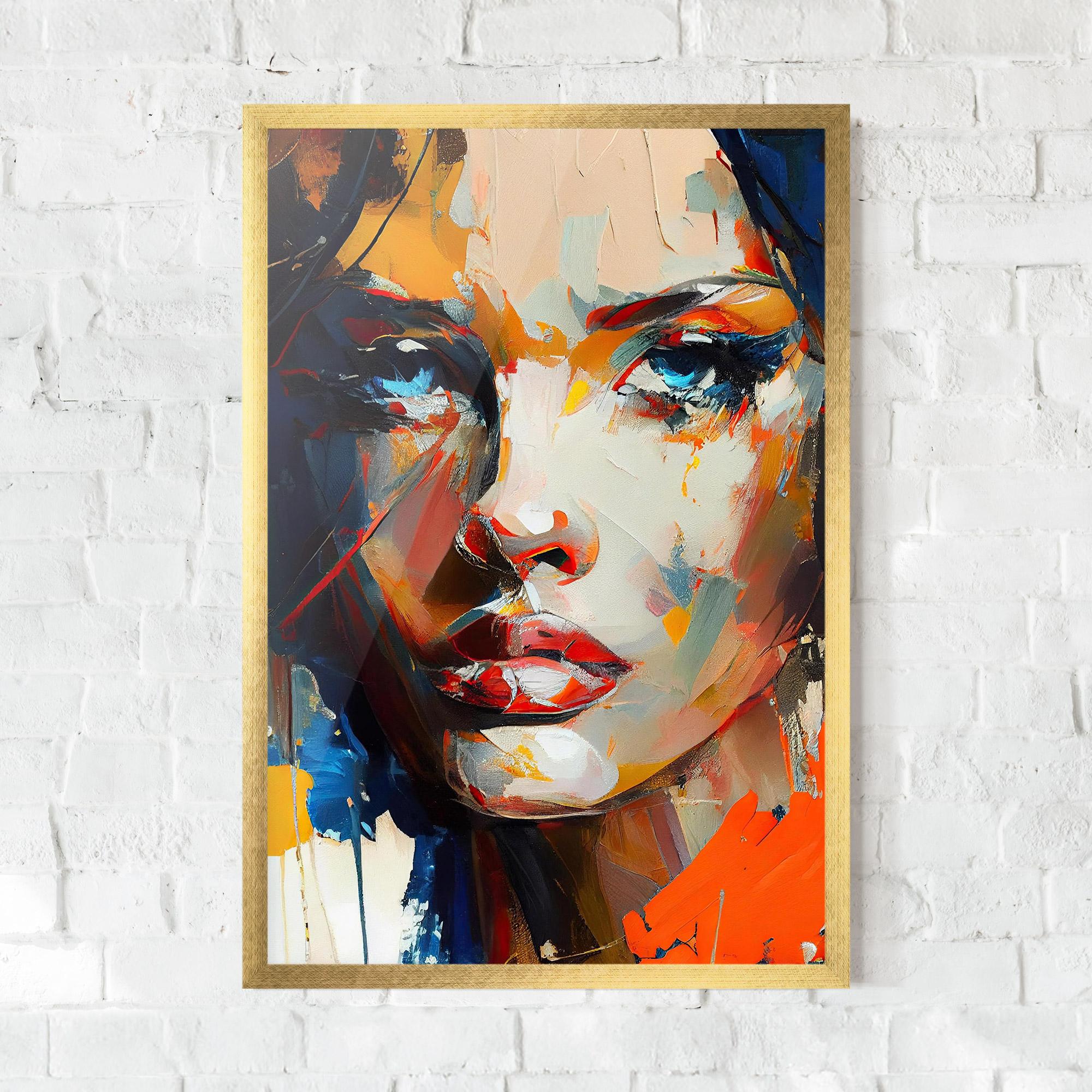 Рамкиран постер Beautiful Brunette Woman mockup 0