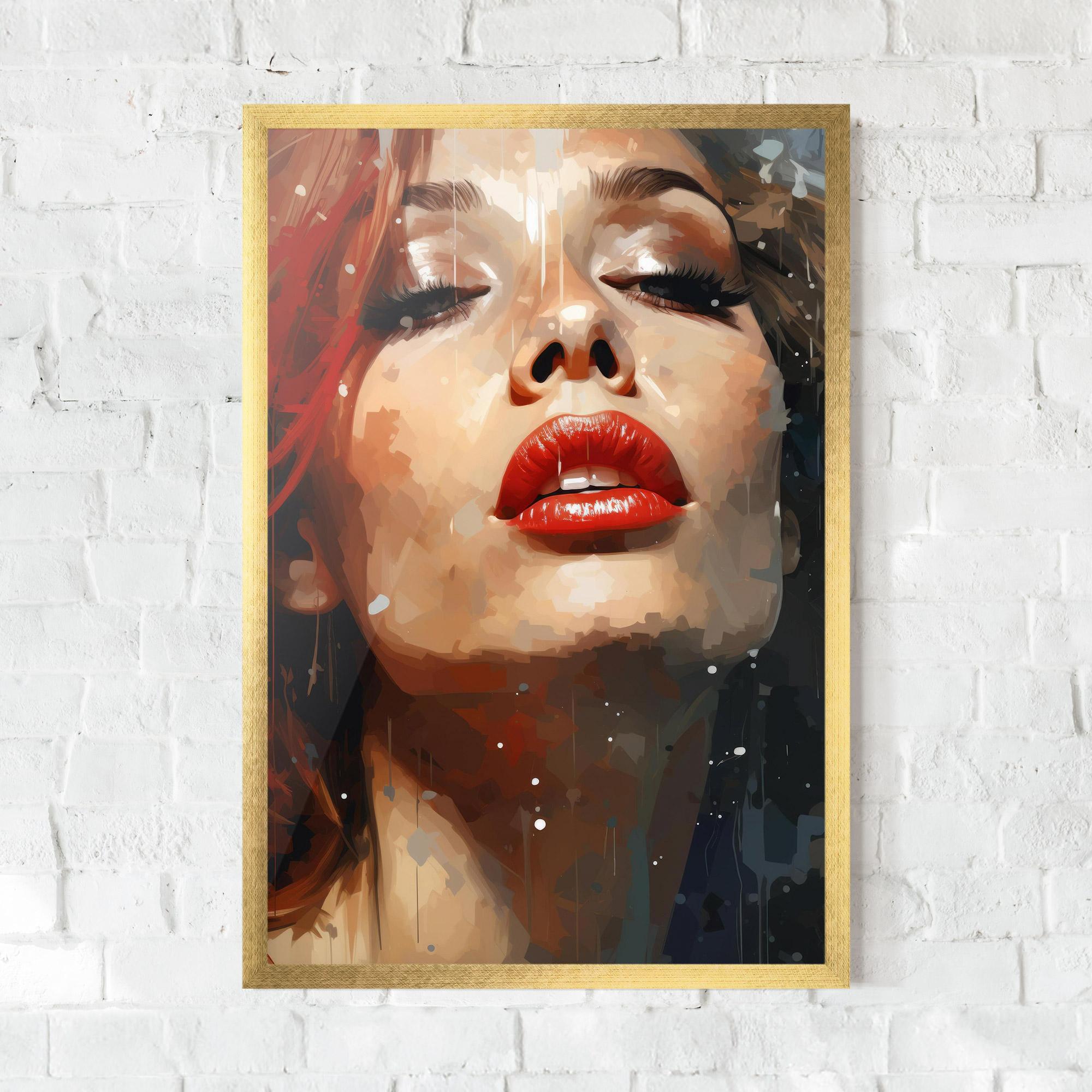 Рамкиран постер Close Up Look Portrait mockup 0