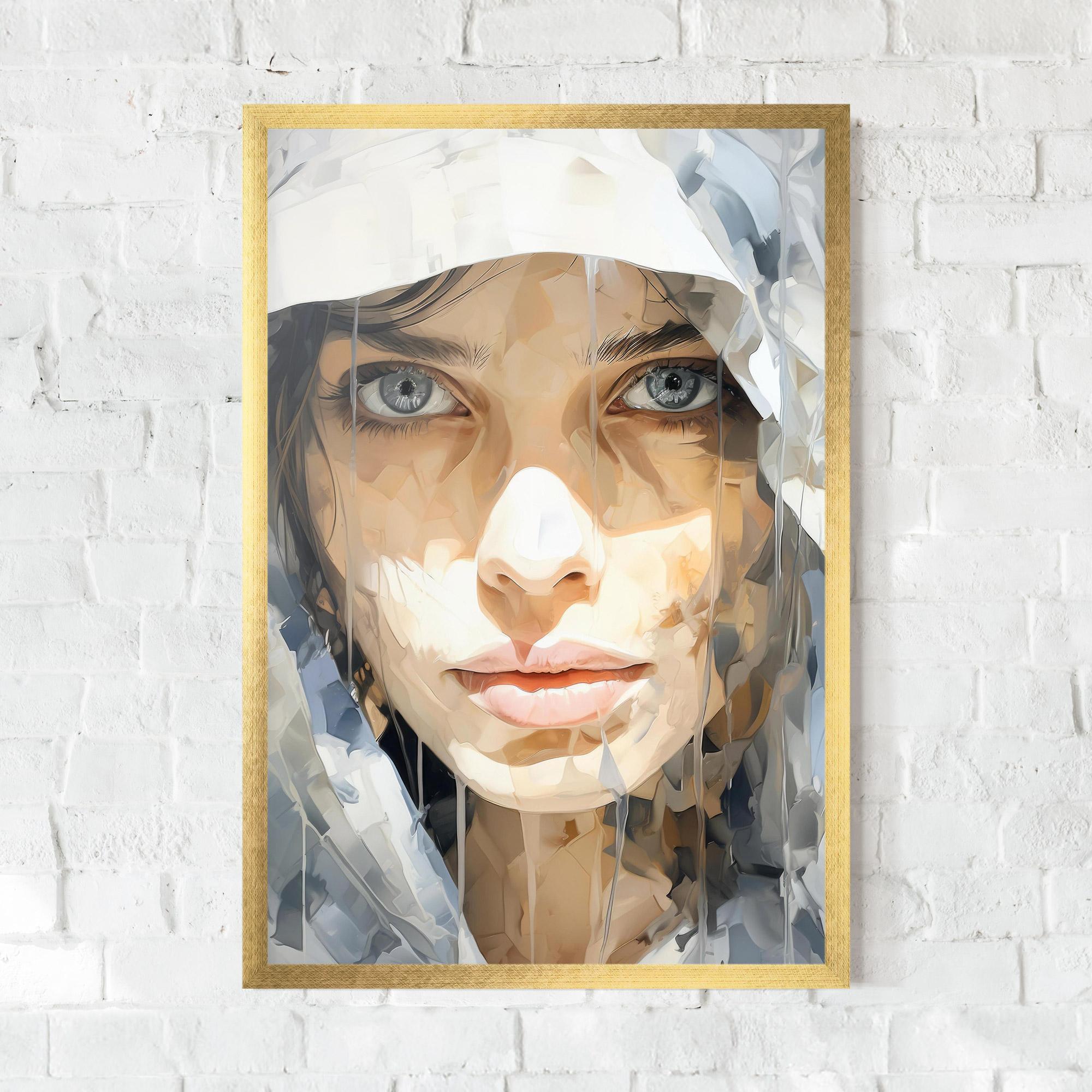 Рамкиран постер Close Up Portrait mockup 0