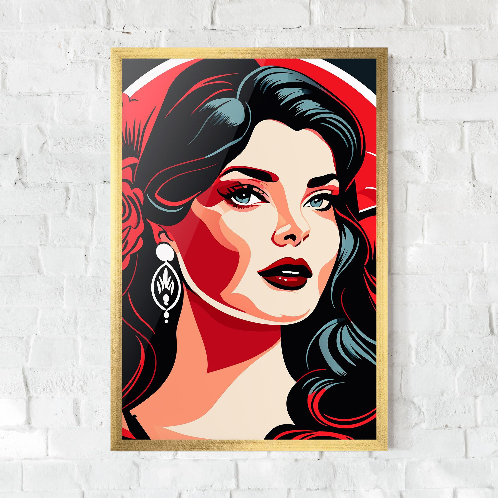 Рамкиран постер Red Light Portrait mockup 0