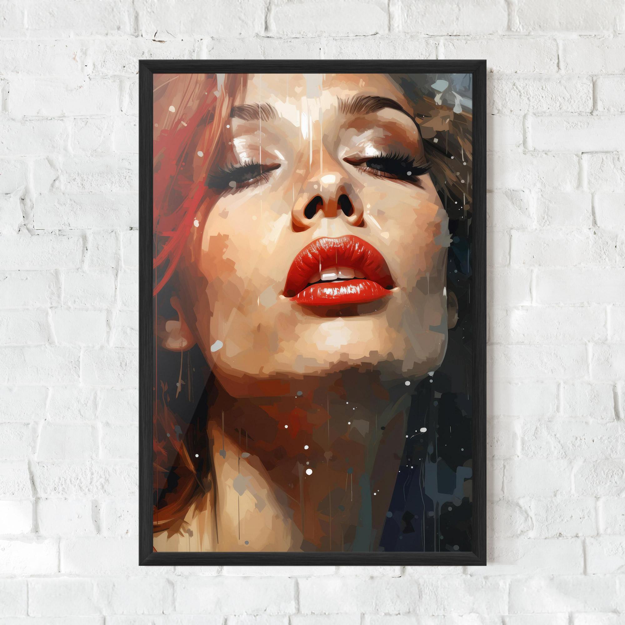 Рамкиран постер Close Up Look Portrait mockup 0