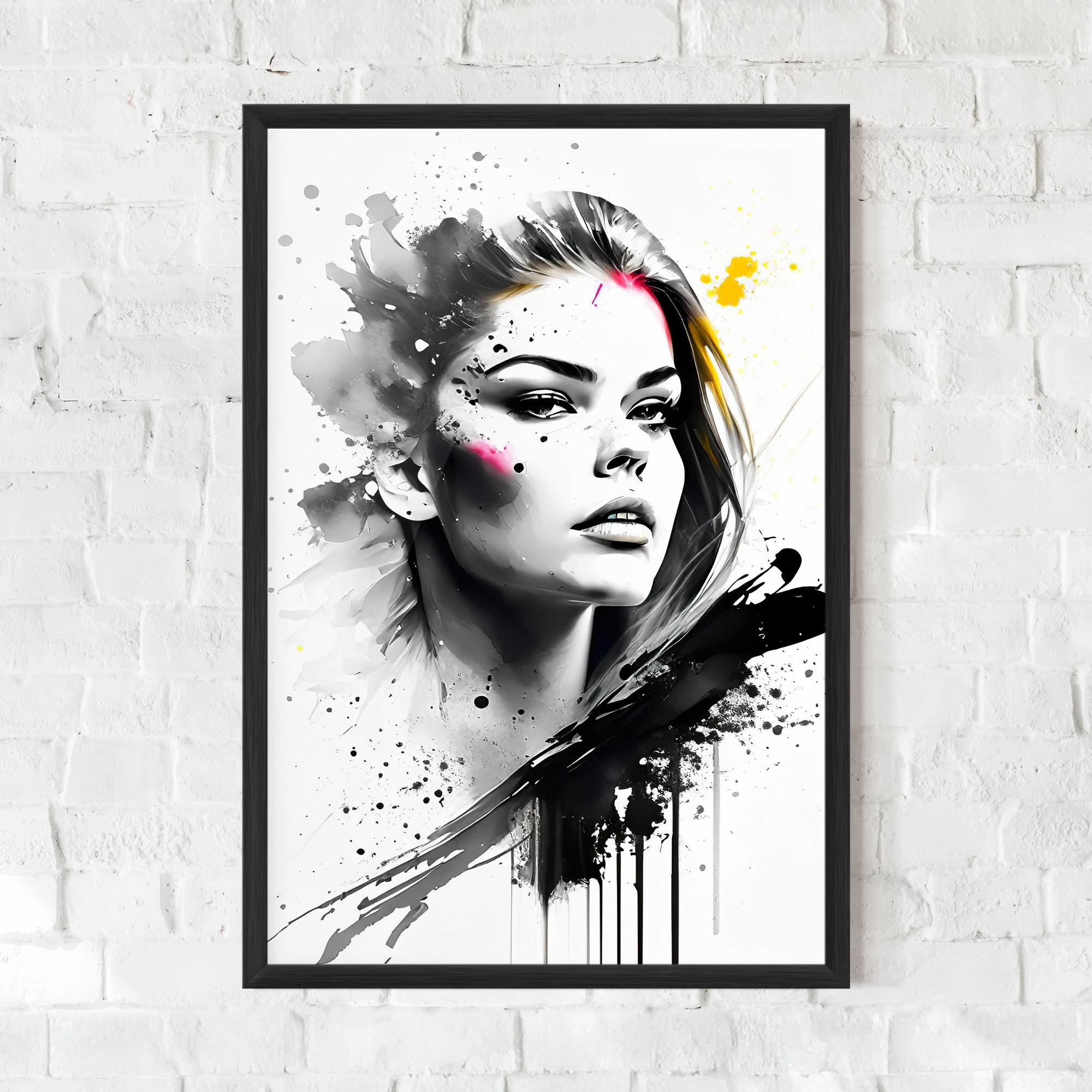 Рамкиран постер Ink Splash Portrait mockup 0