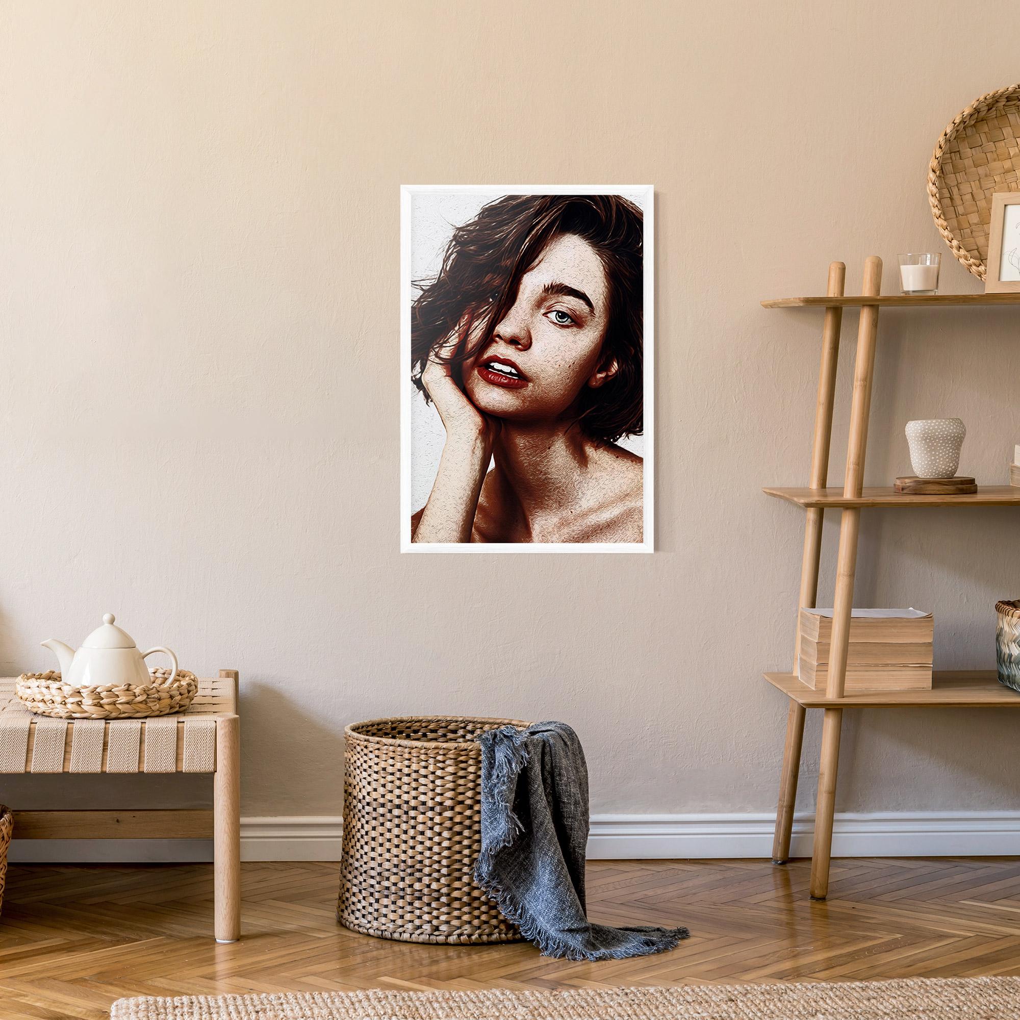 Рамкиран постер Grey Eye Portrait mockup 9