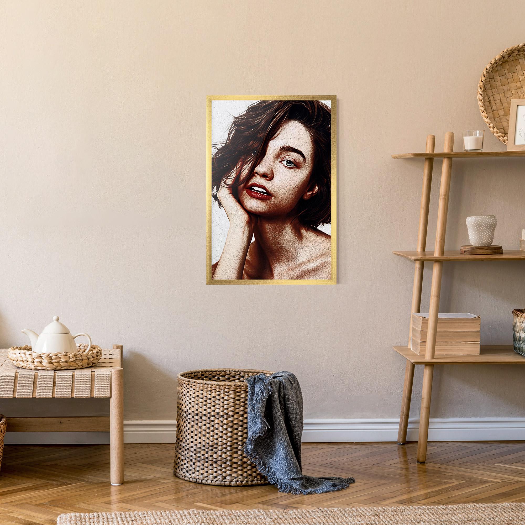 Рамкиран постер Grey Eye Portrait mockup 9