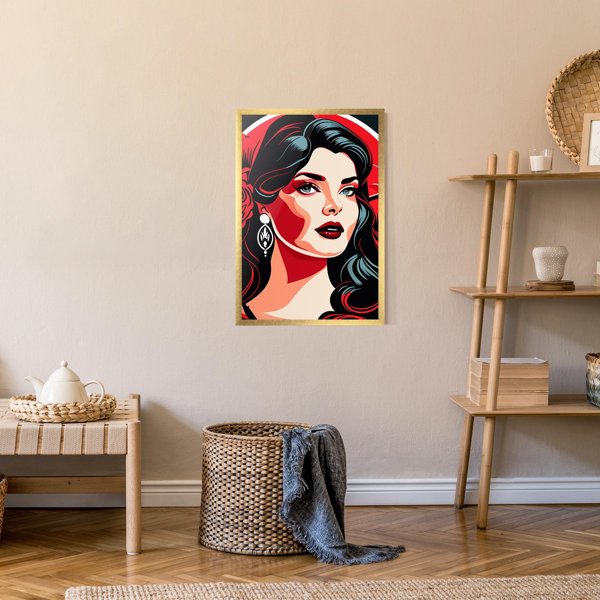 Рамкиран постер Red Light Portrait mockup 9