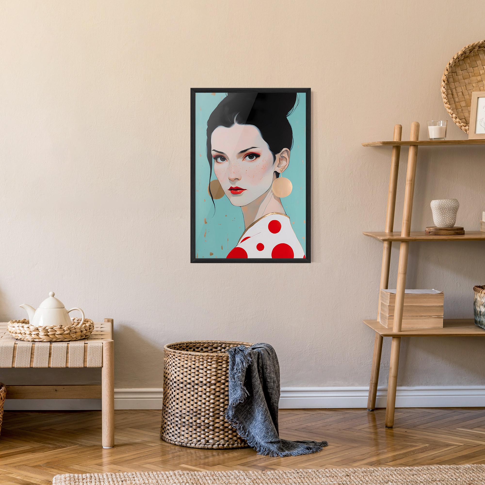 Рамкиран постер Asian Style Portrait mockup 9