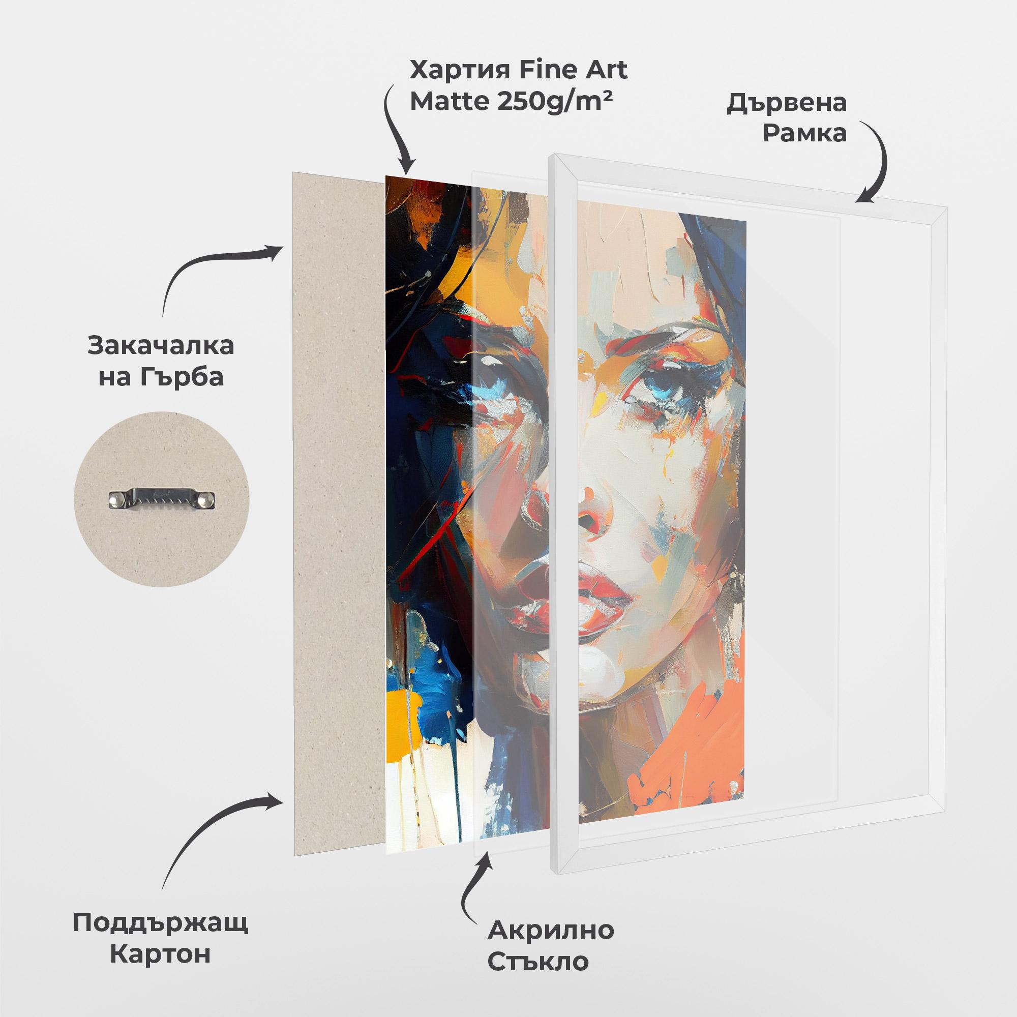 Рамкиран постер Beautiful Brunette Woman mockup 1